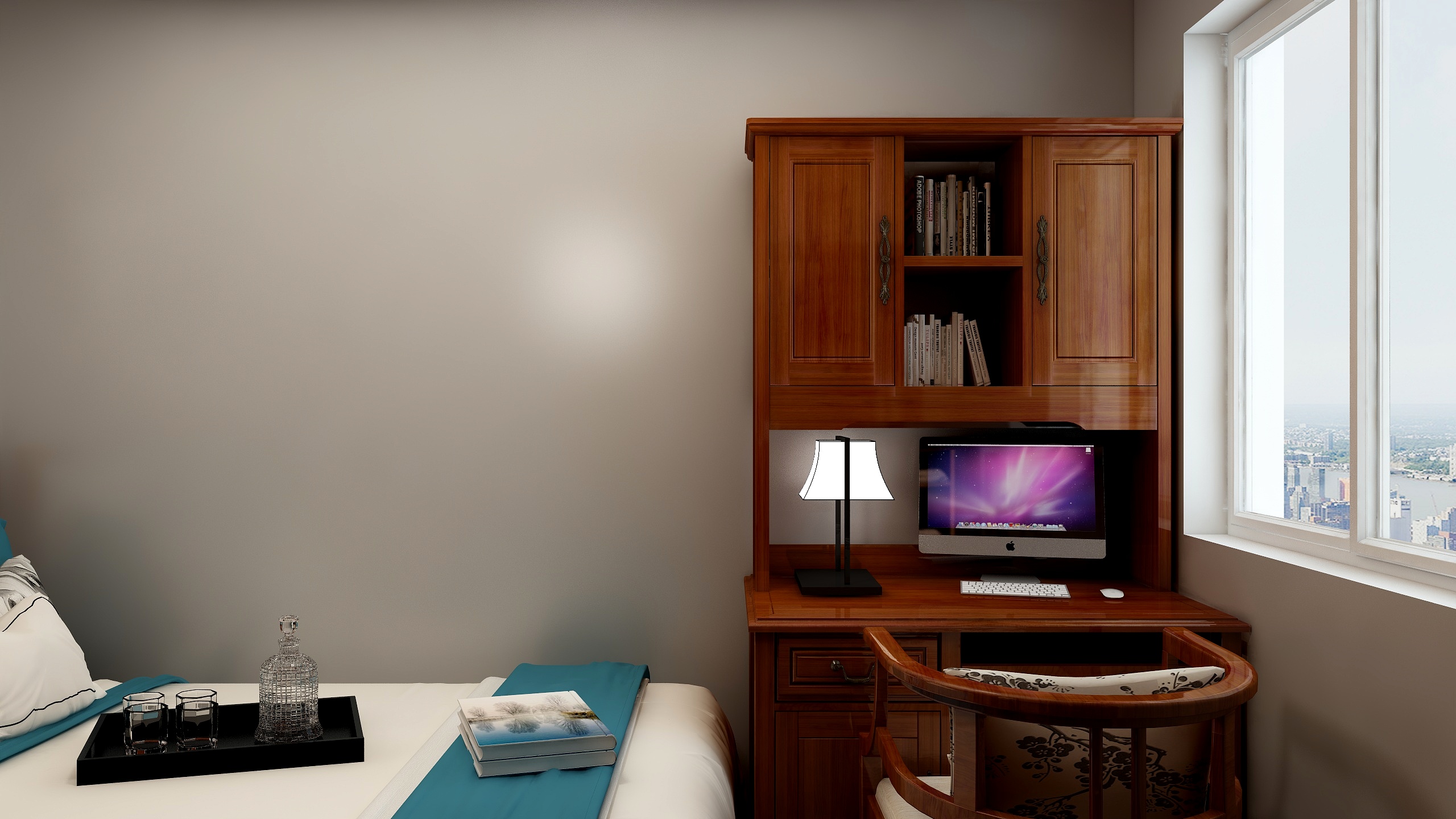 A9室内外设计唐-106方新中式三居装修效果图