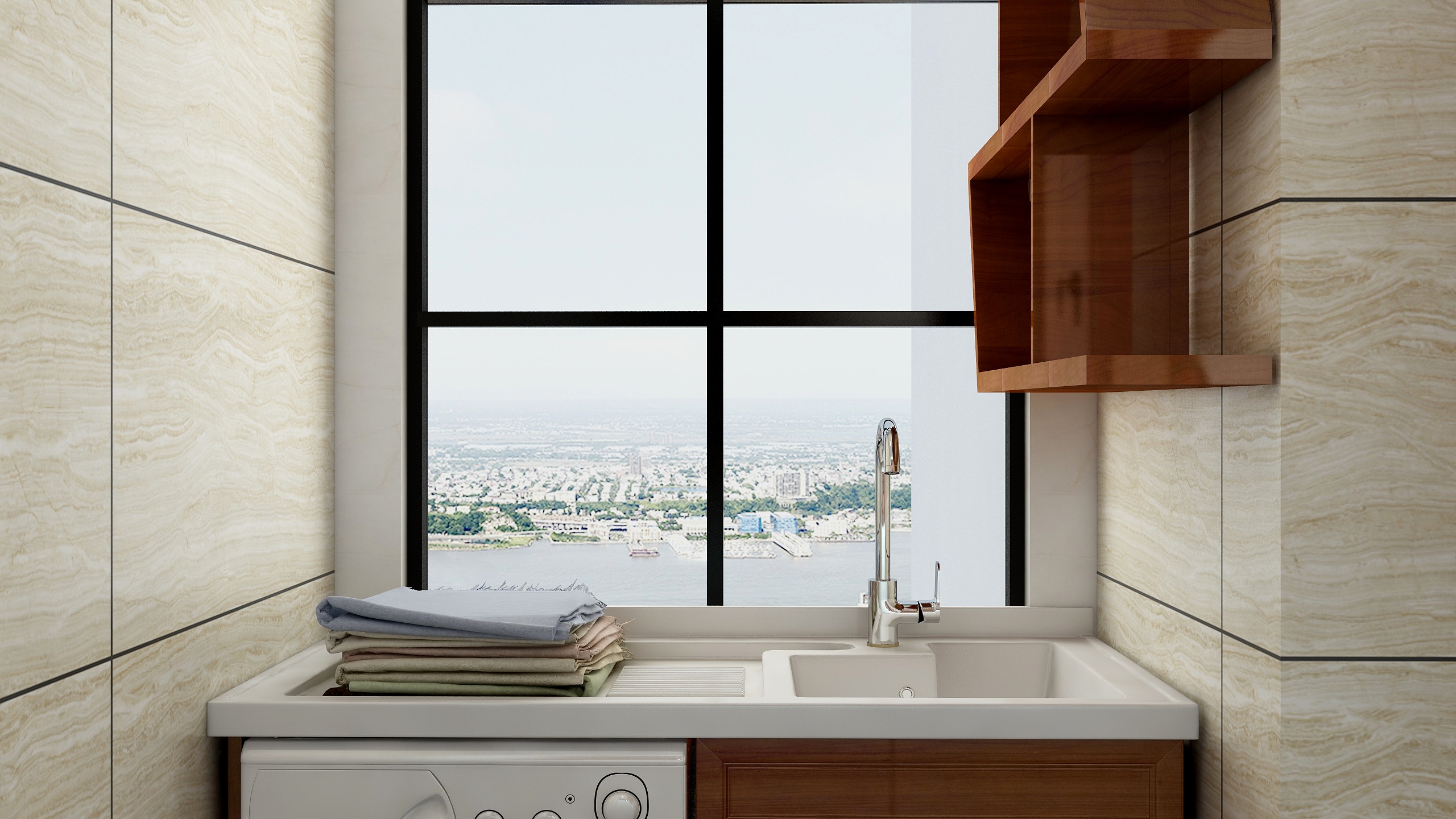 A9室内外设计唐-106方新中式三居装修效果图