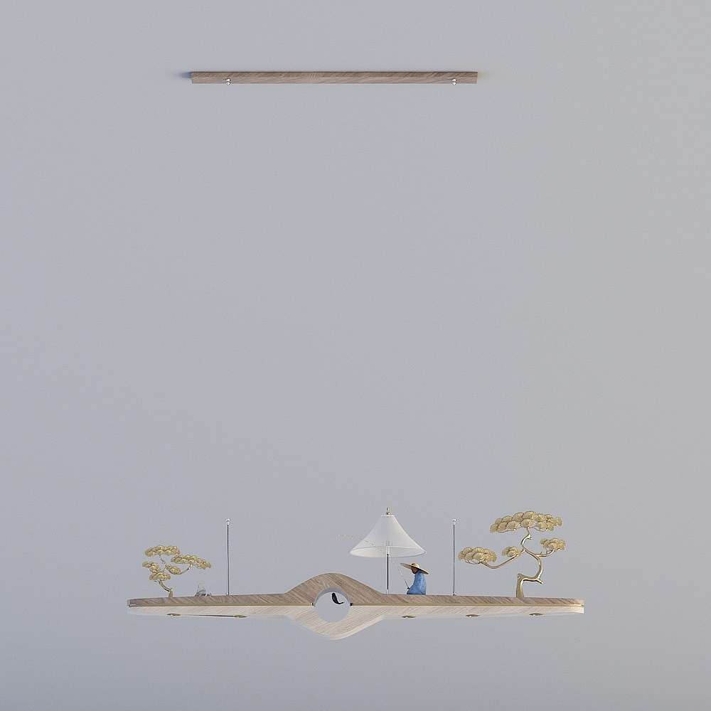 禅意吊灯3D模型