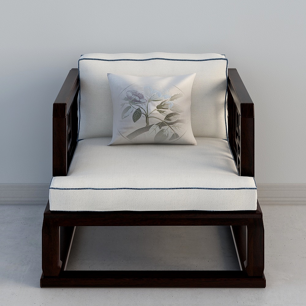 1801#单人沙发3D模型