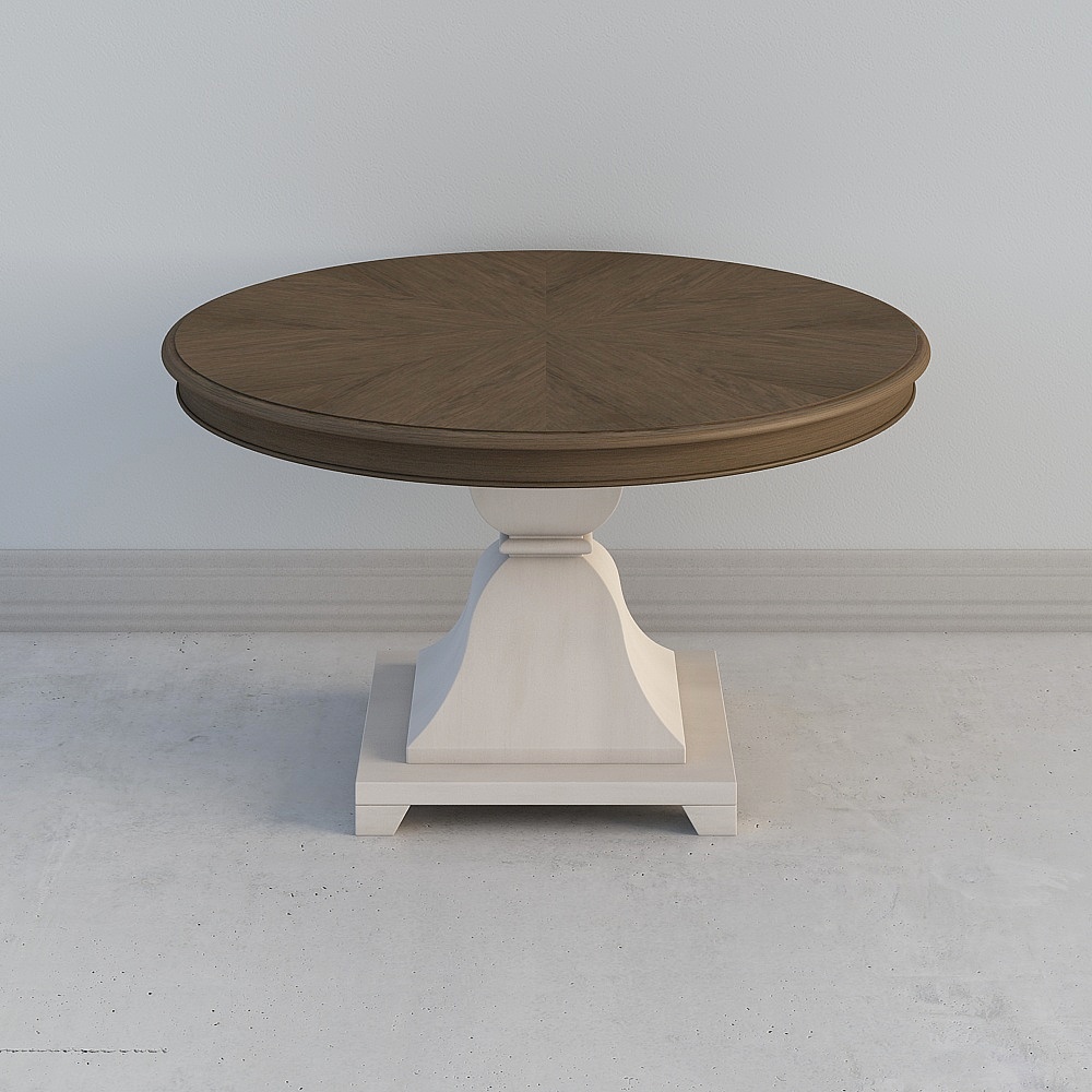 环美雷格西美式现代简约轻奢餐桌7103613D模型