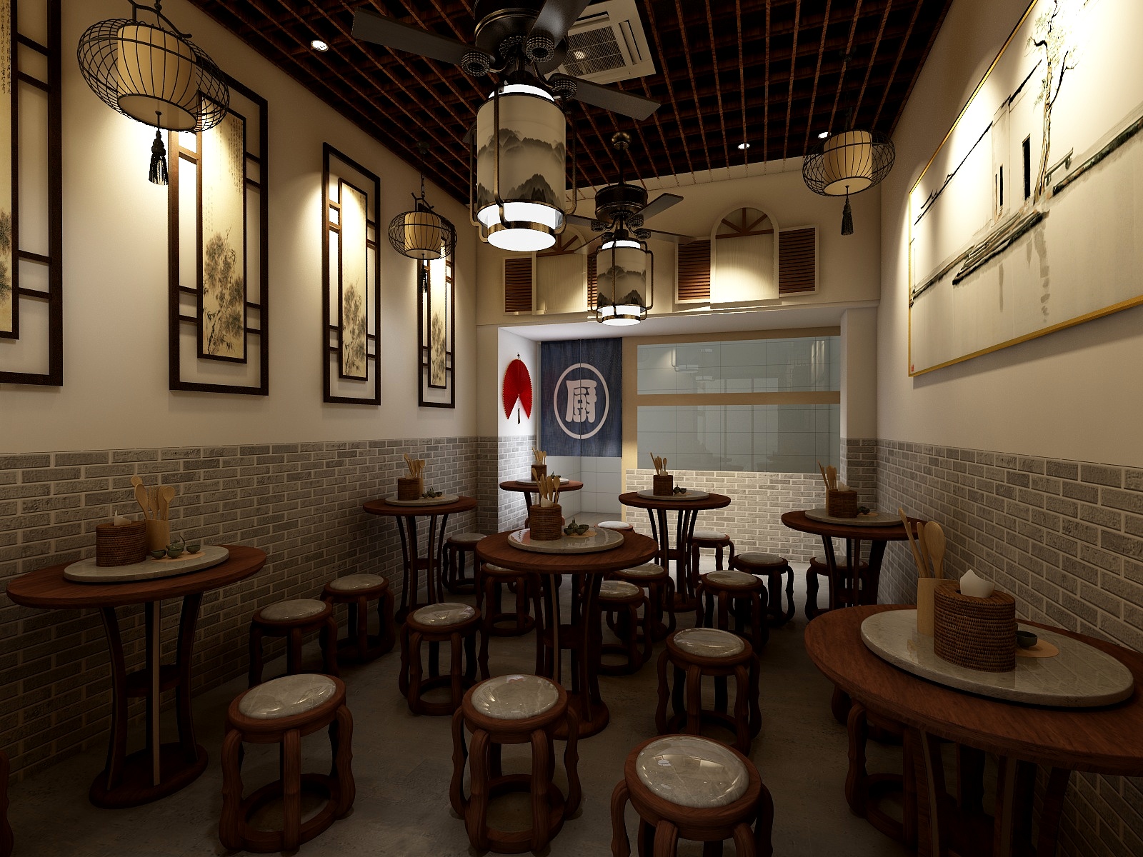 啊盛设计-20190313黄记石磨肠粉清湖店-装修设计方案