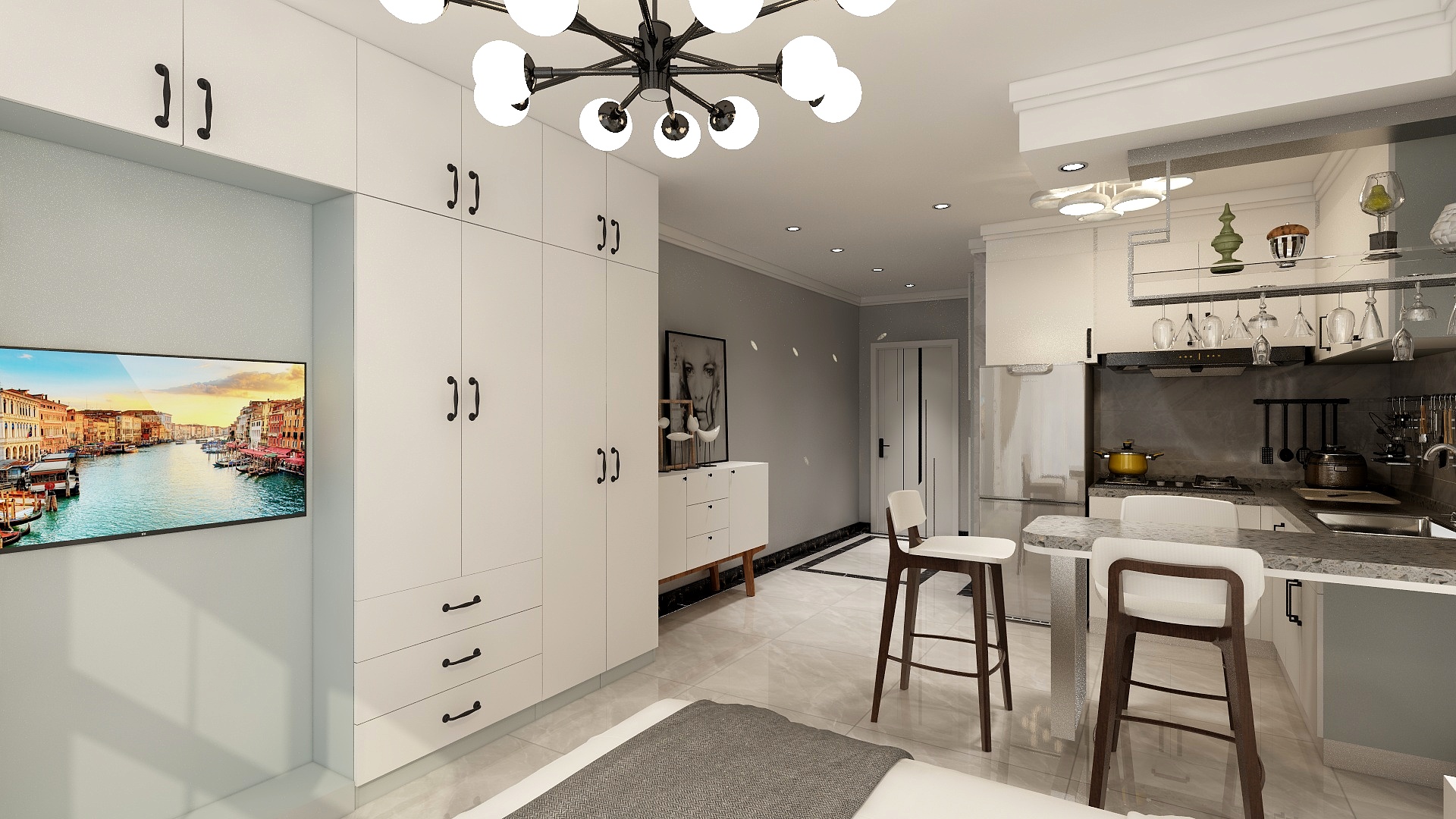 内蒙古博越建筑工程有限公司-悦城A座1713-装修设计方案