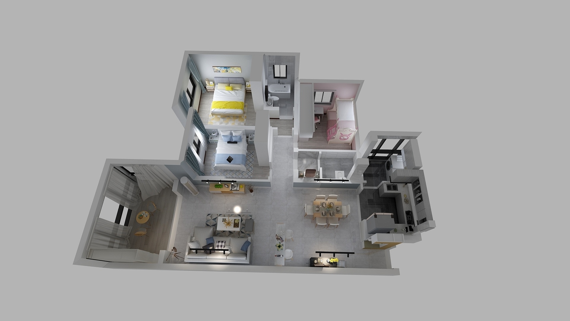 芸优创设计工作室-常驰山与城7栋1202小田-装修设计方案