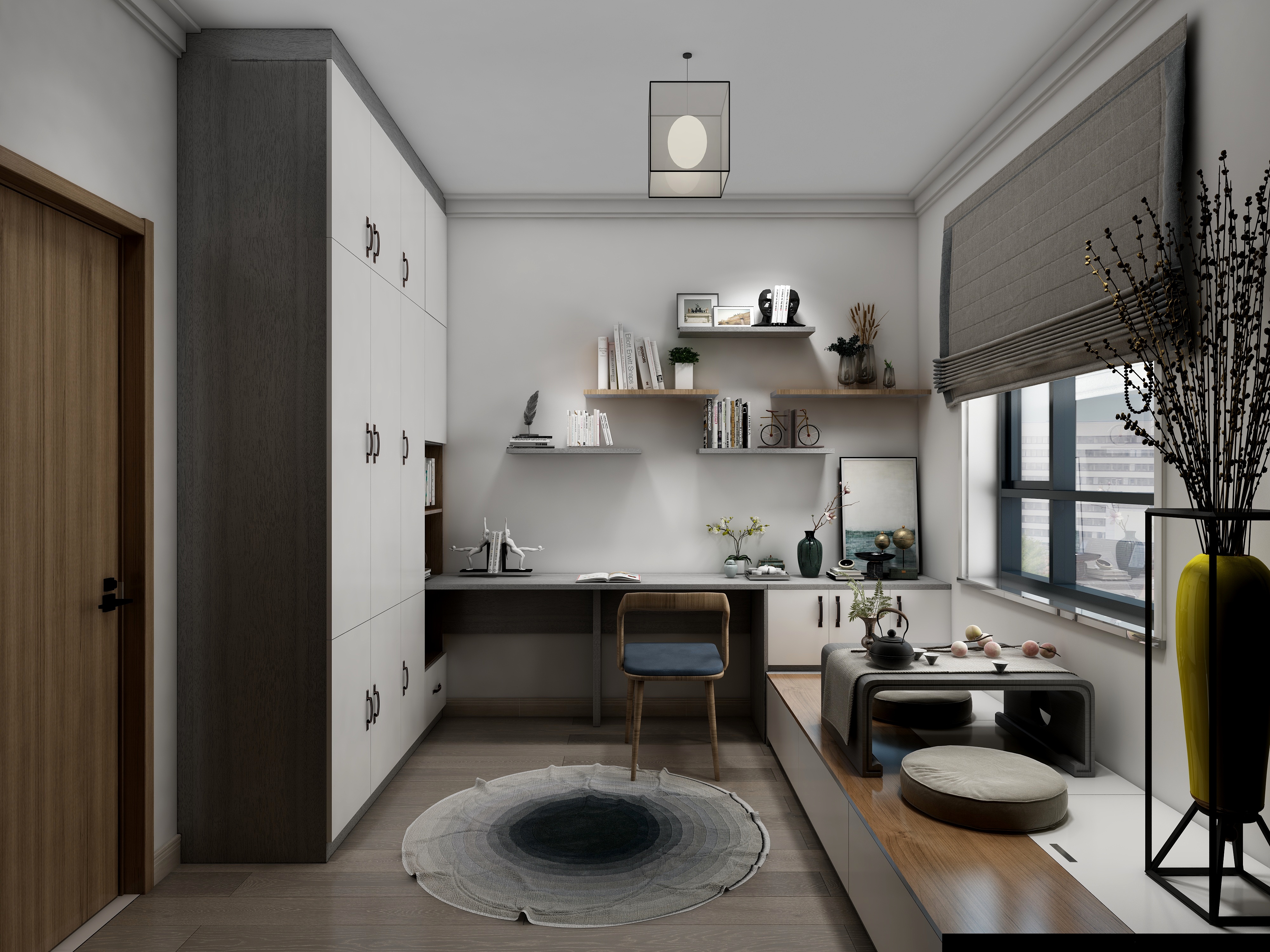 李振洋-现代轻中式-原木色的碰撞装修效果图