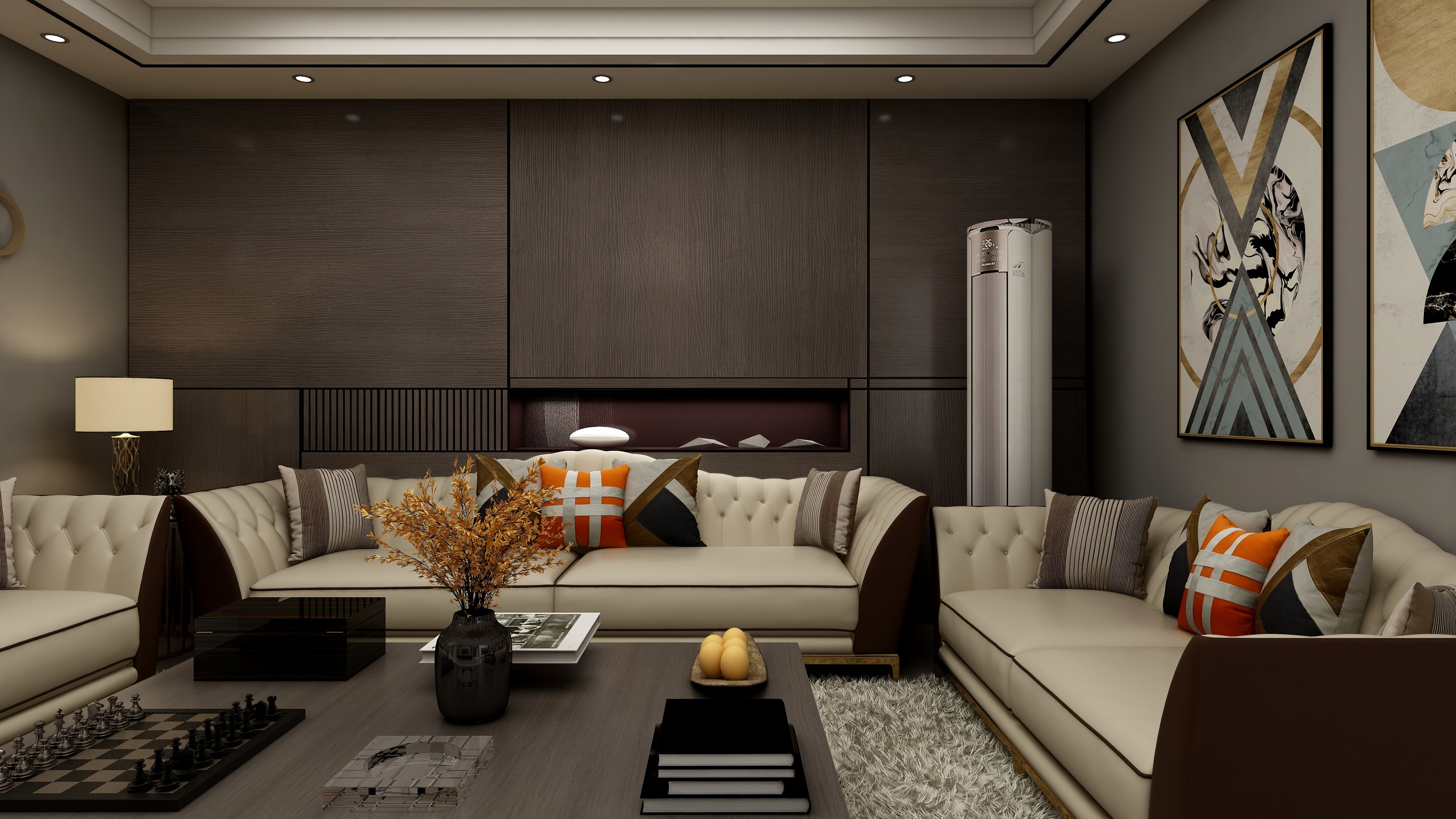 李艳楠设计狮-140平米大三居【现代轻奢】装修效果图