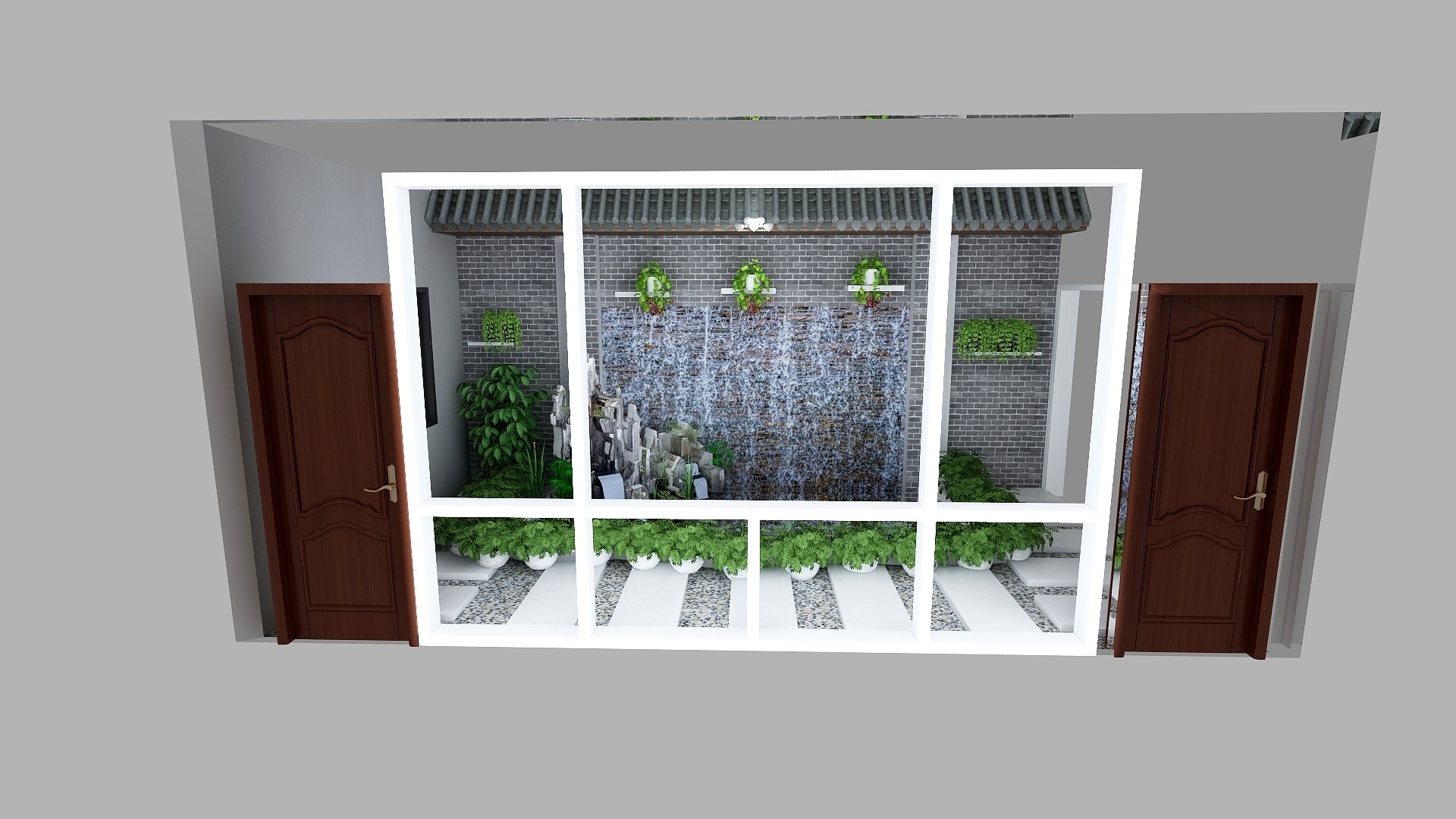 空间规划师王工-青竹湖畔张总别墅天井效果-装修设计方案