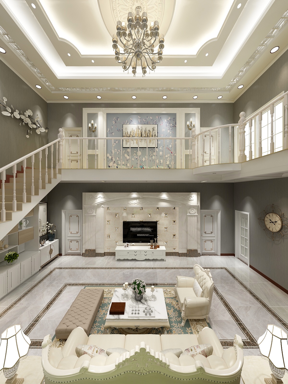 艺堂装饰-欧式别墅大厅-装修设计方案