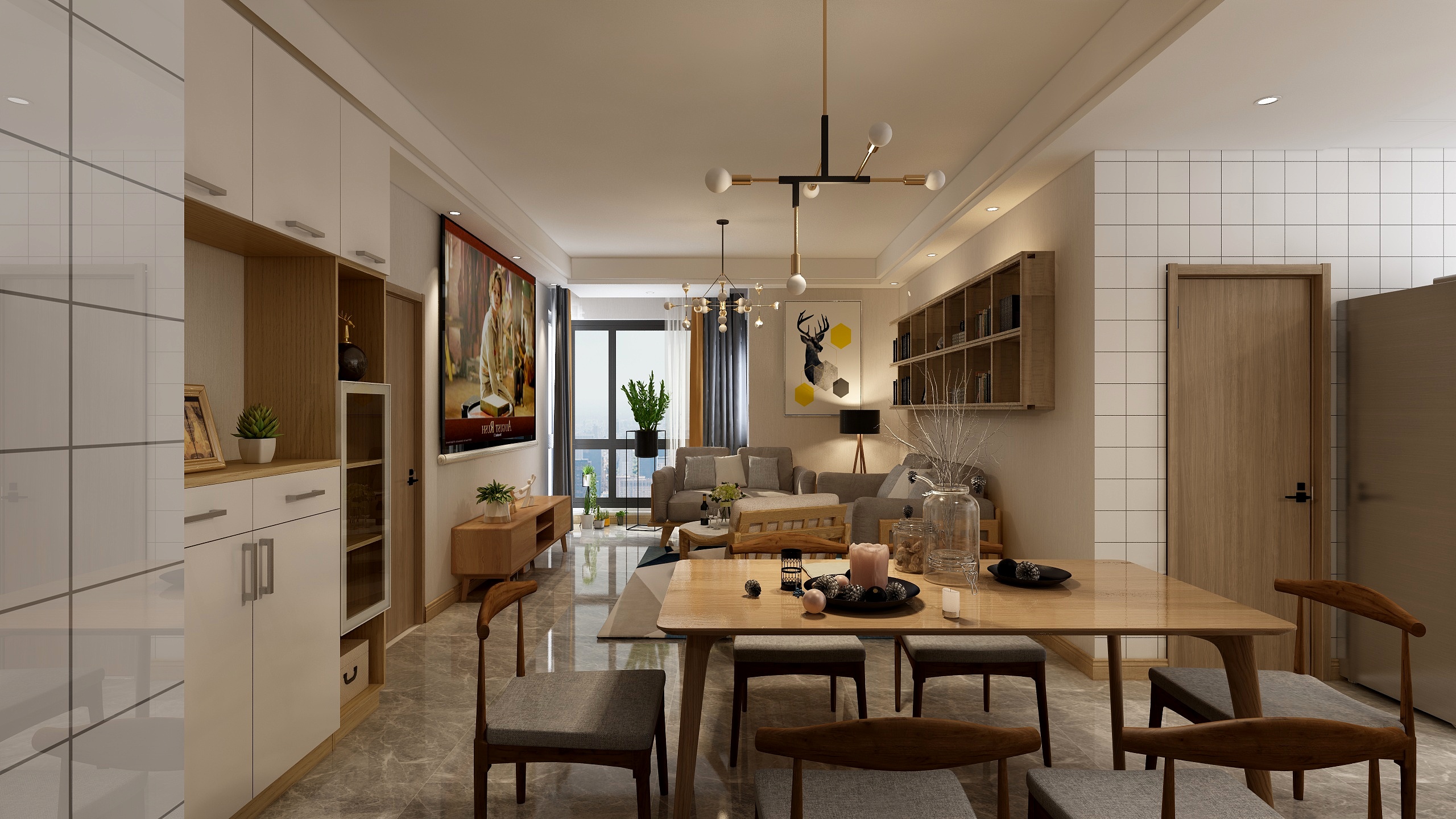 LveDone作到设计-101㎡北欧三居装修效果图