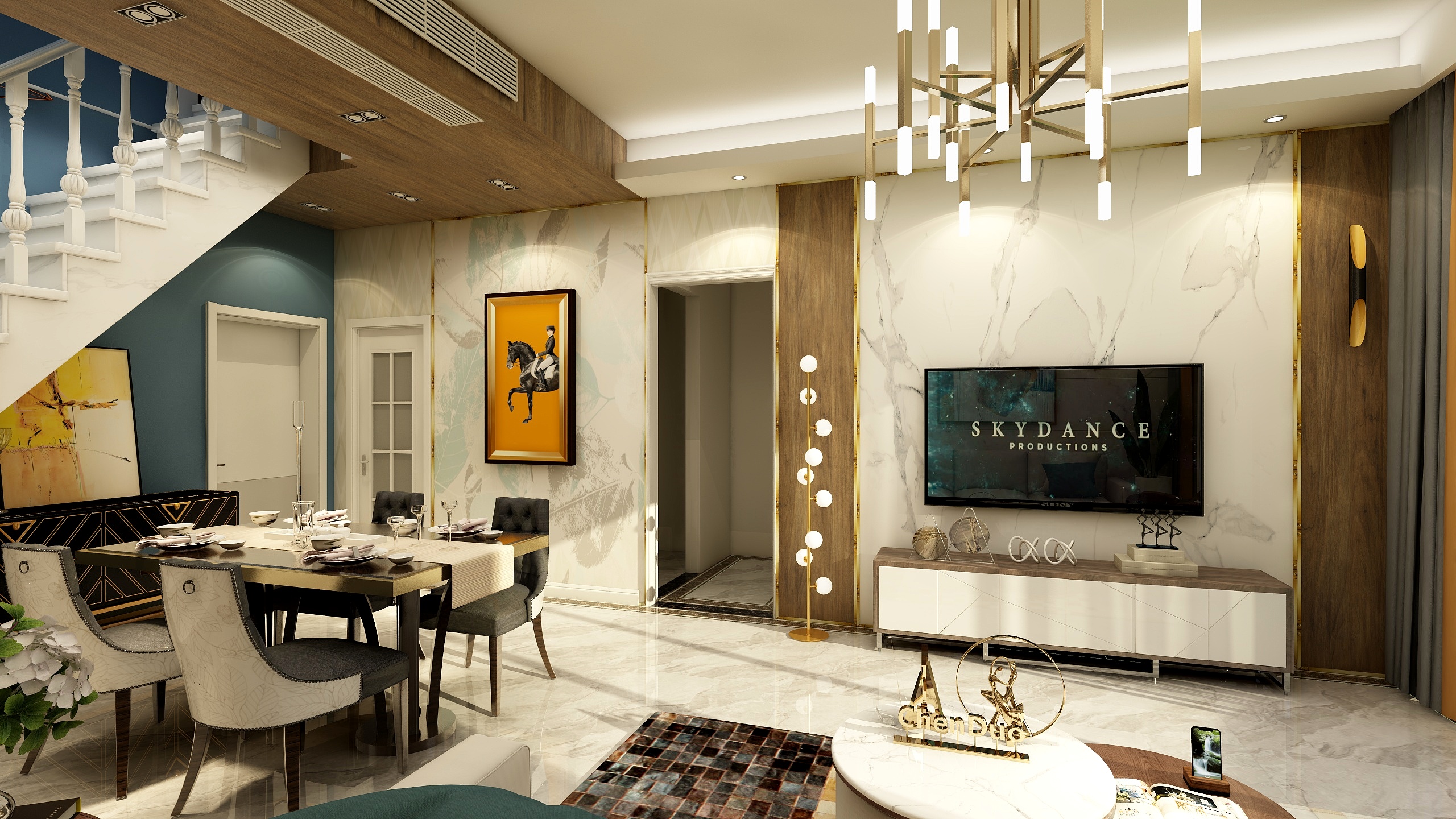 广安装修设计师-御景湾三楼-新中式-装修设计方案