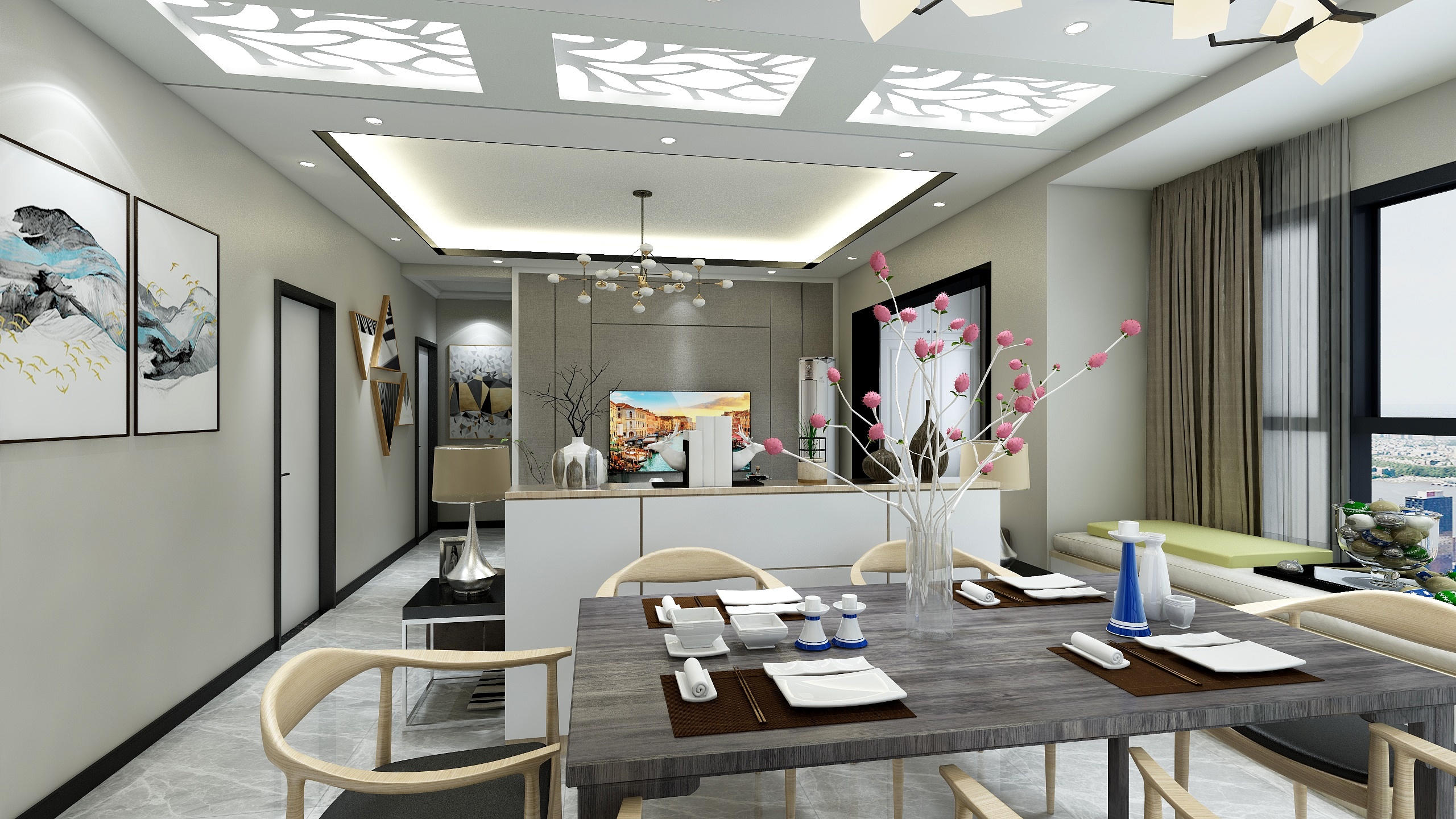 影子鹏飞-TK【塔克装饰】光华春天D1户型116m-装修设计方案