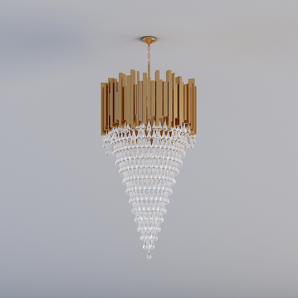 现代水晶吊灯3D模型