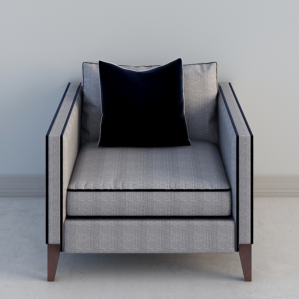 环美雷格西美式现代简约轻奢单人沙发LS812611
