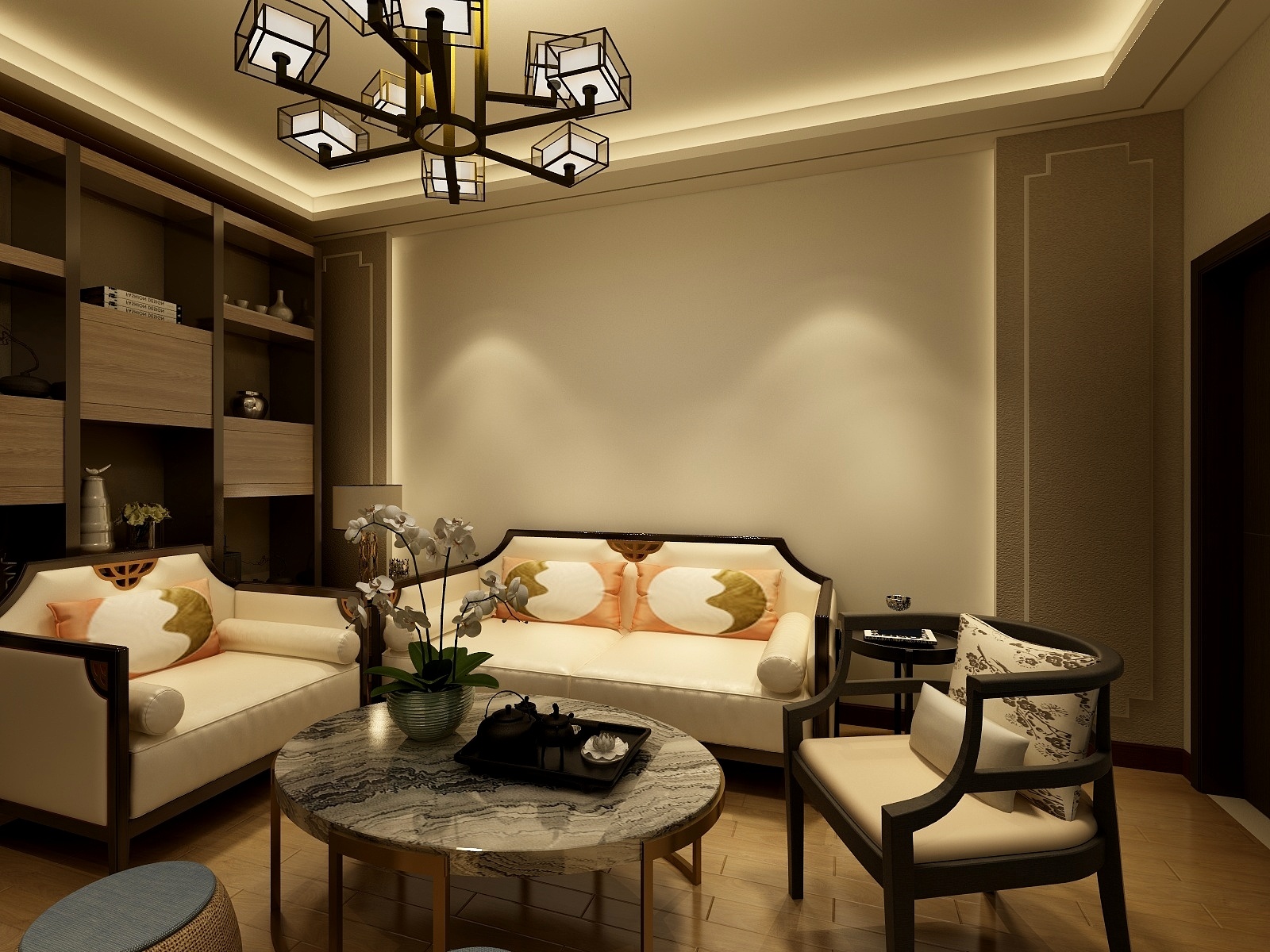 新山设计-新中式样板间-装修设计方案