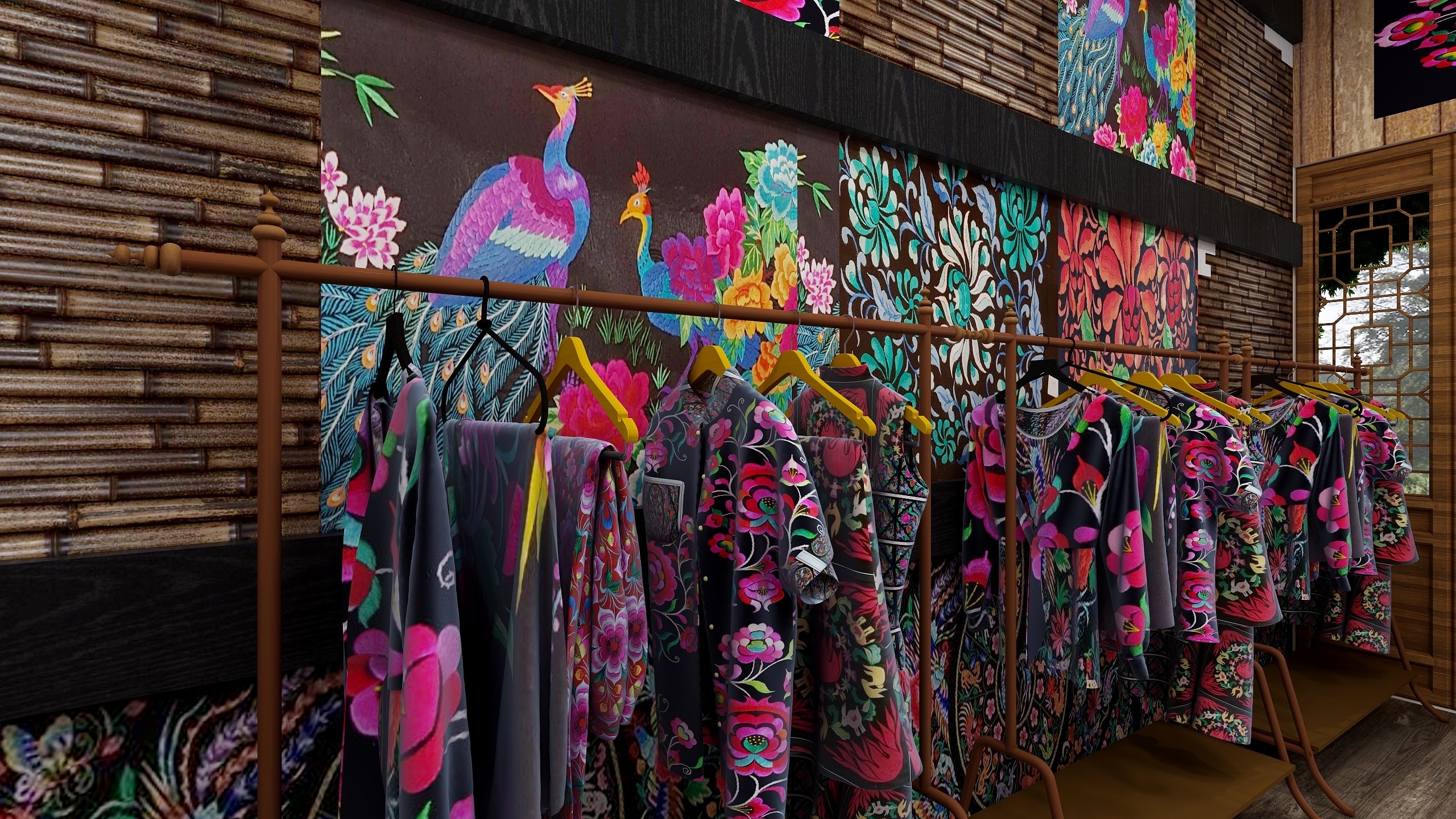 禄丰凌睿装饰-金山古镇彝绣店-装修设计方案