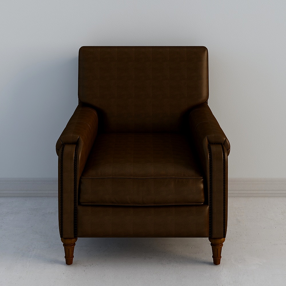 环美美式现代简约轻奢单人沙发7695263D模型