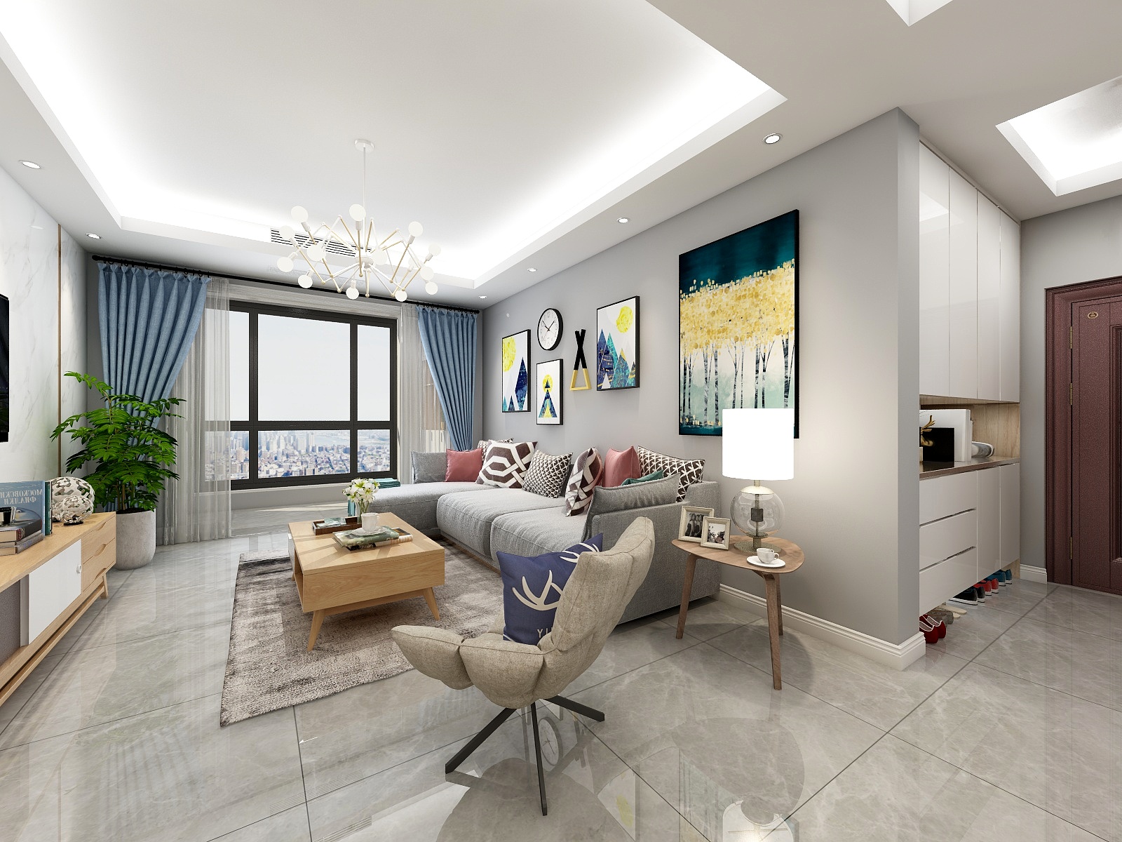 王艳-苏州理想家园一层设计师王艳-装修设计方案