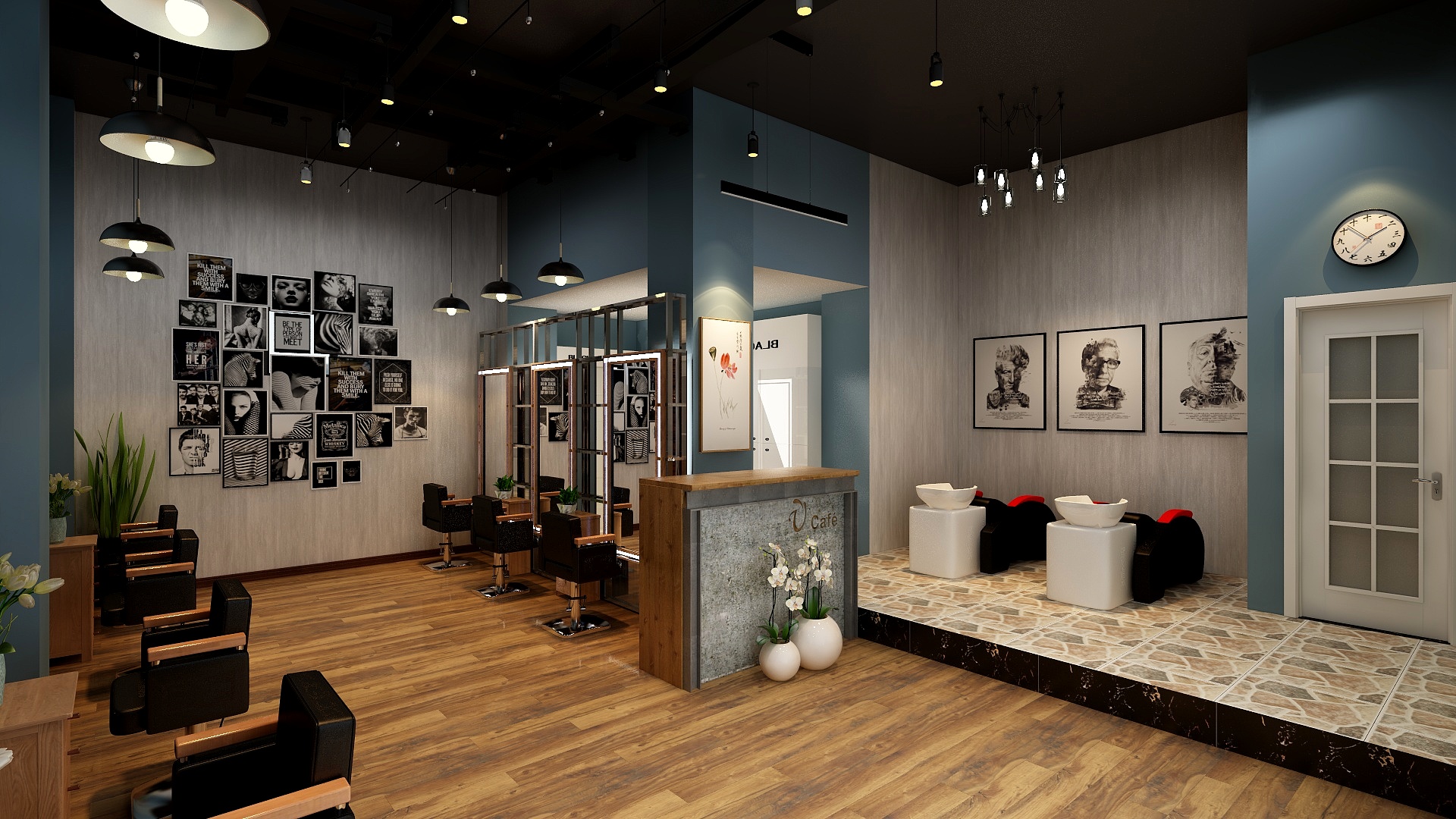 辰亿装饰-理发店-装修设计方案