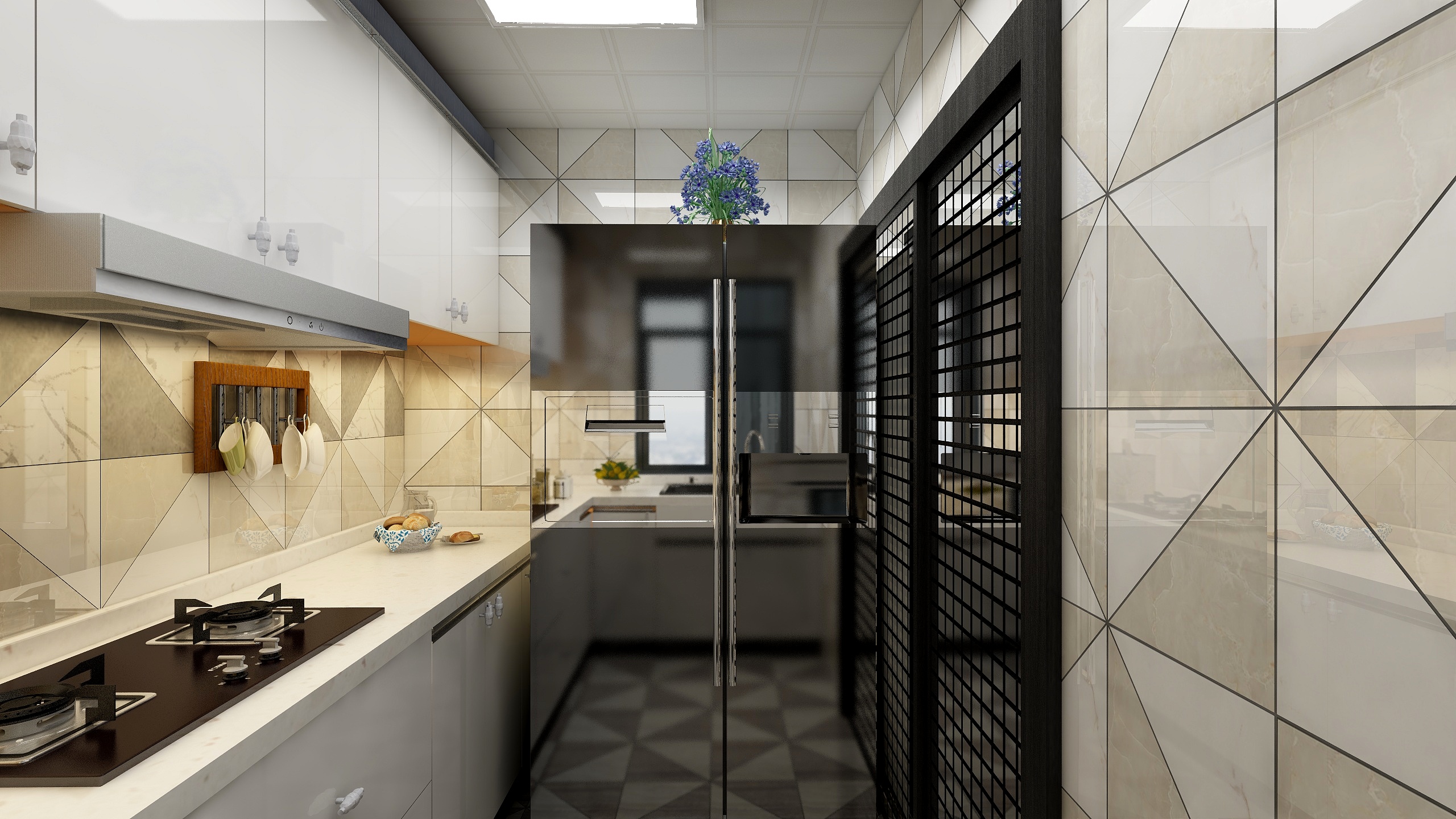 罗威锋-135方现代三居装修效果图