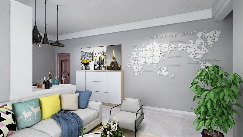 何勉军设计-橄榄城刘先生效果图-装修设计方案