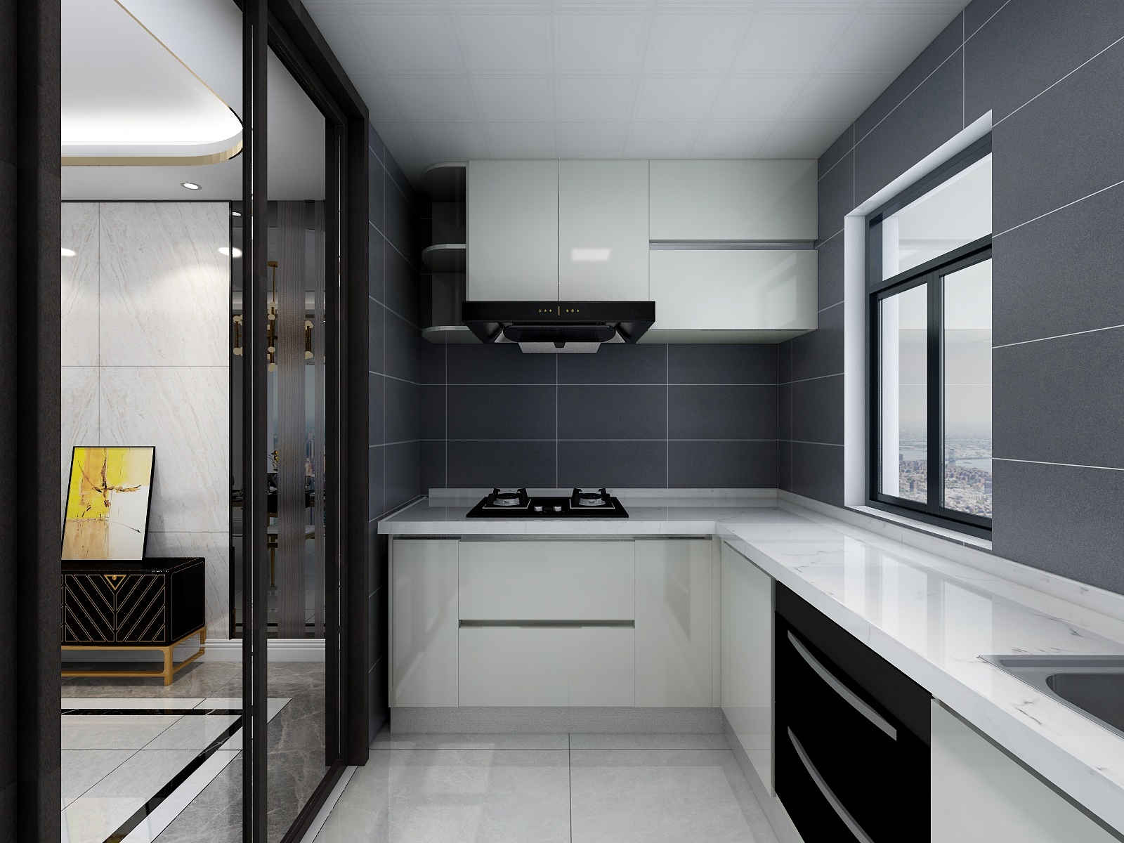 我说你倒是笑-现代客餐厅装修效果图