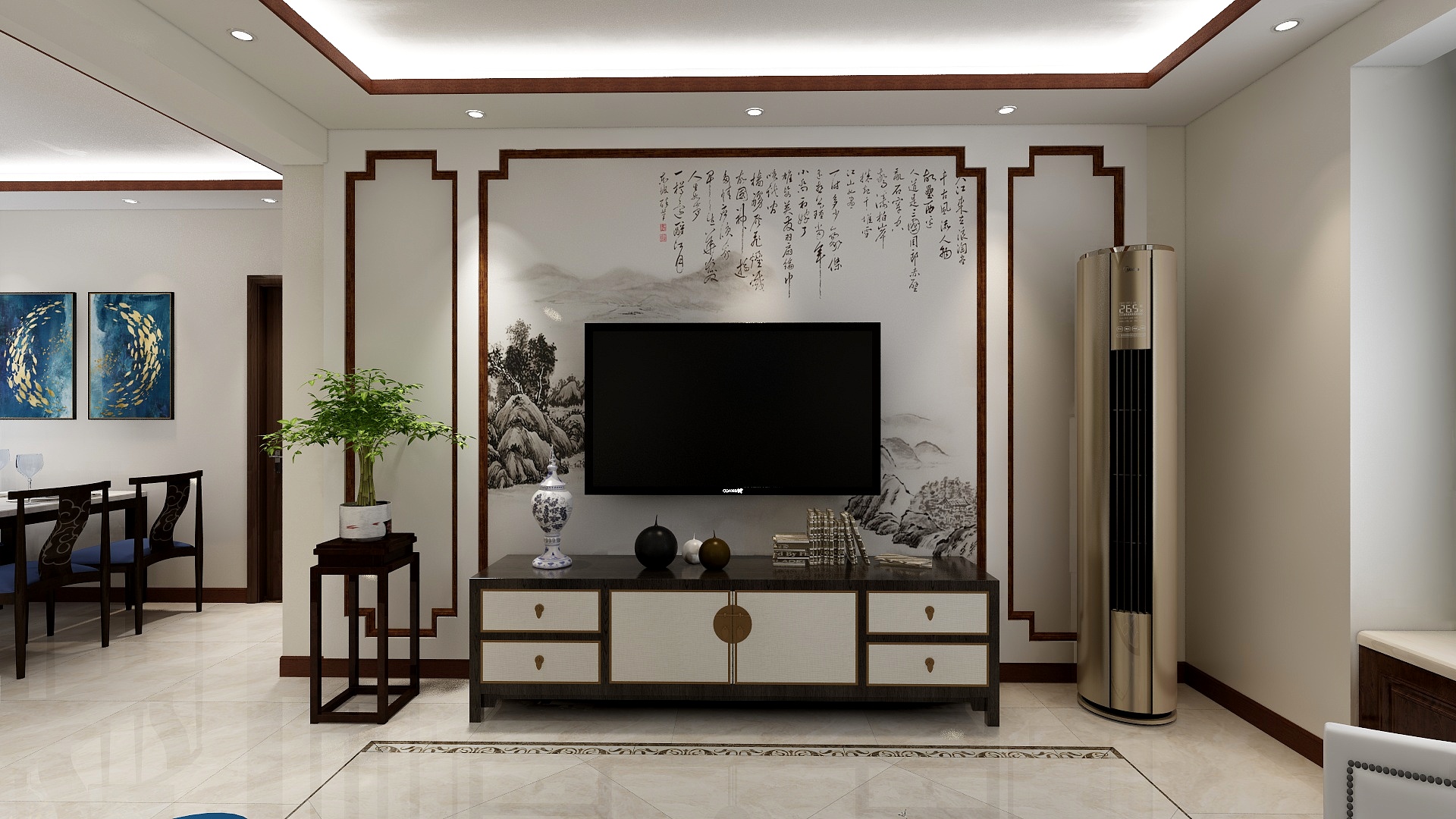 丁得利-泰华・福邸104㎡1#、6#B户型3室2厅1卫1厨-装修设计方案