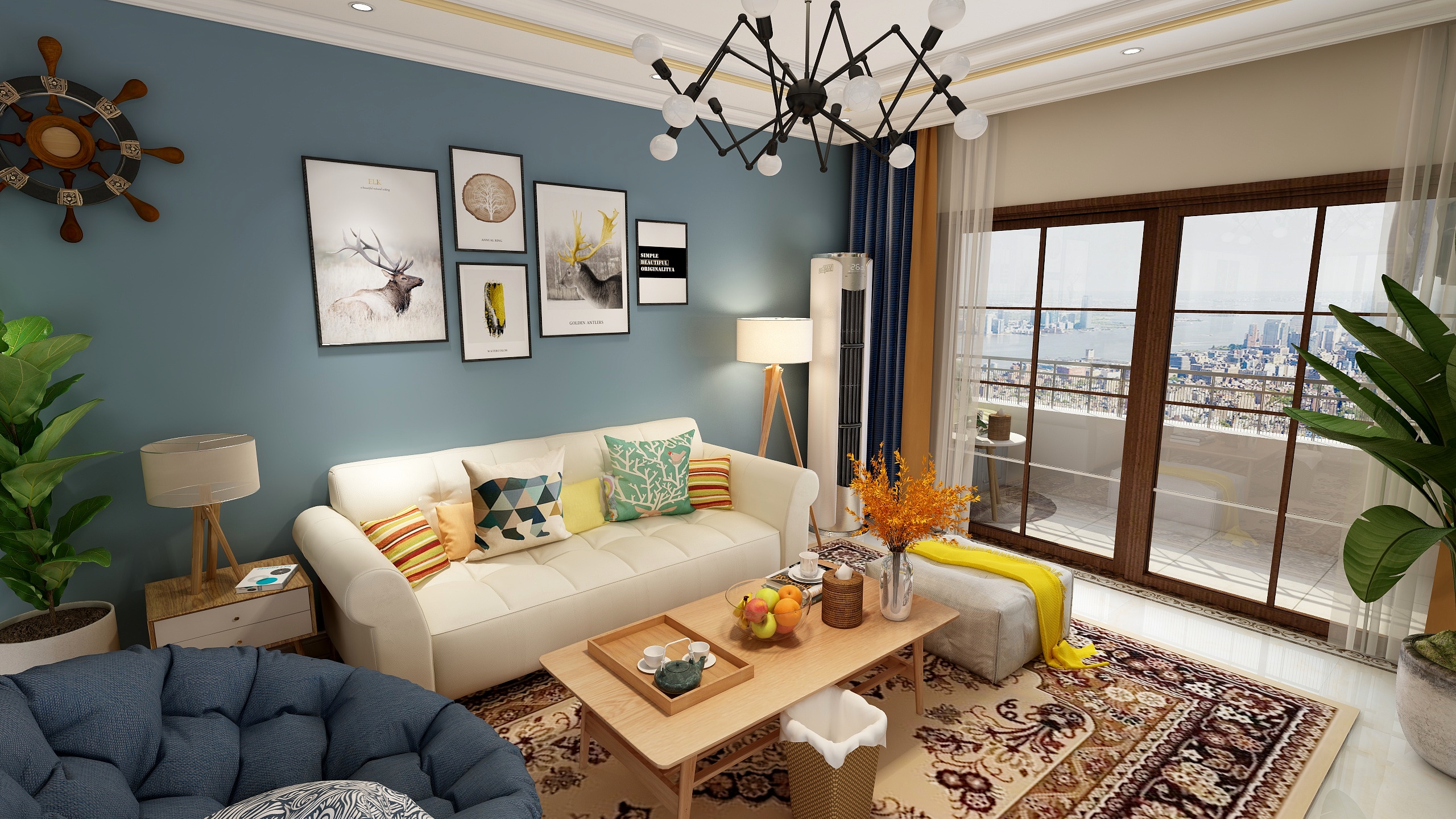 哒哒先生-带背景墙有玄关-装修设计方案