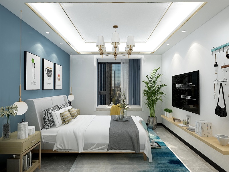 有位设计师-119方现代三居一层主卧装修效果图第5张