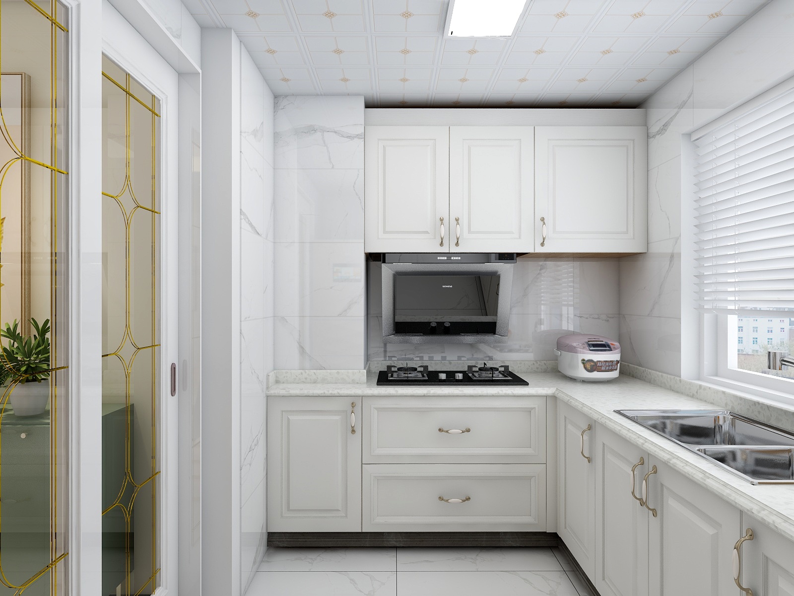 关兴REACE-90方现代两居装修效果图