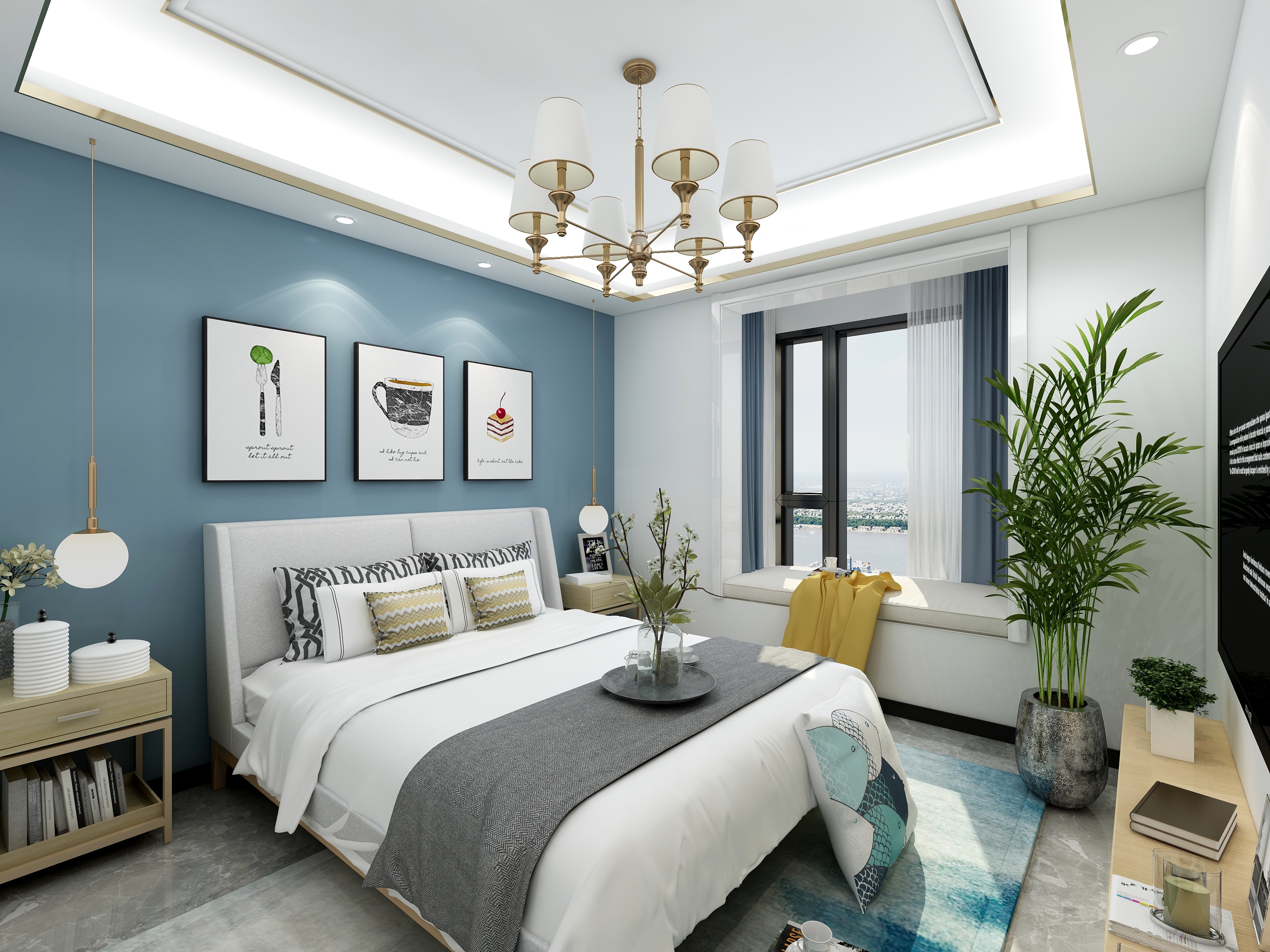 有位设计师-119方现代三居一层主卧装修效果图第2张