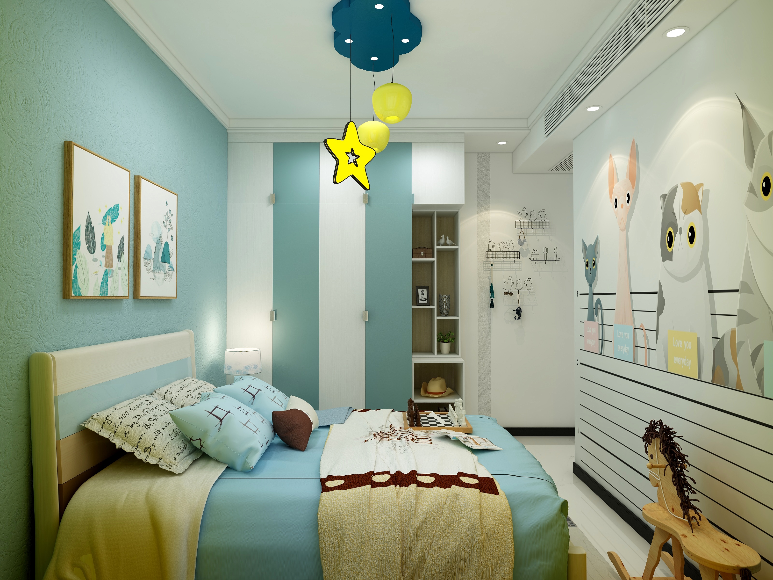 有位设计师-119方现代三居一层次卧装修效果图第1张