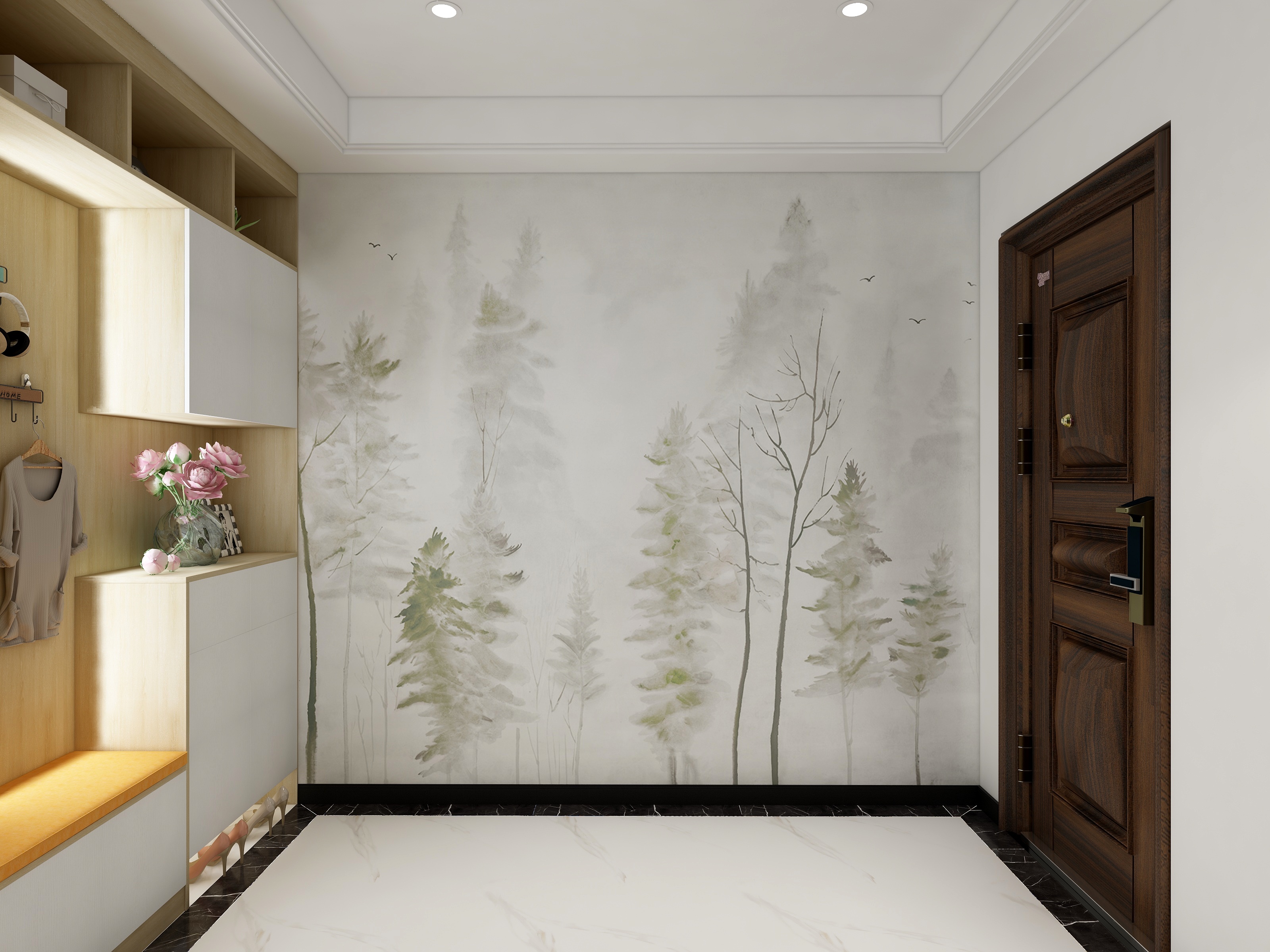 有位设计师-119方现代三居一层门厅及餐厨区装修效果图第2张