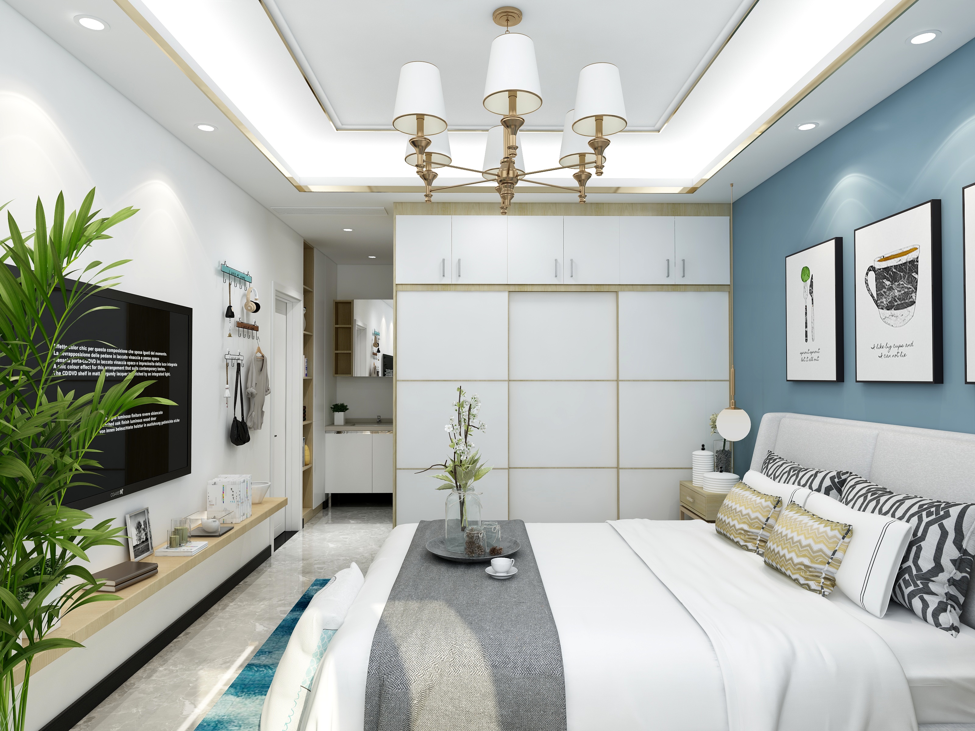 有位设计师-119方现代三居一层飘窗装修效果图第2张