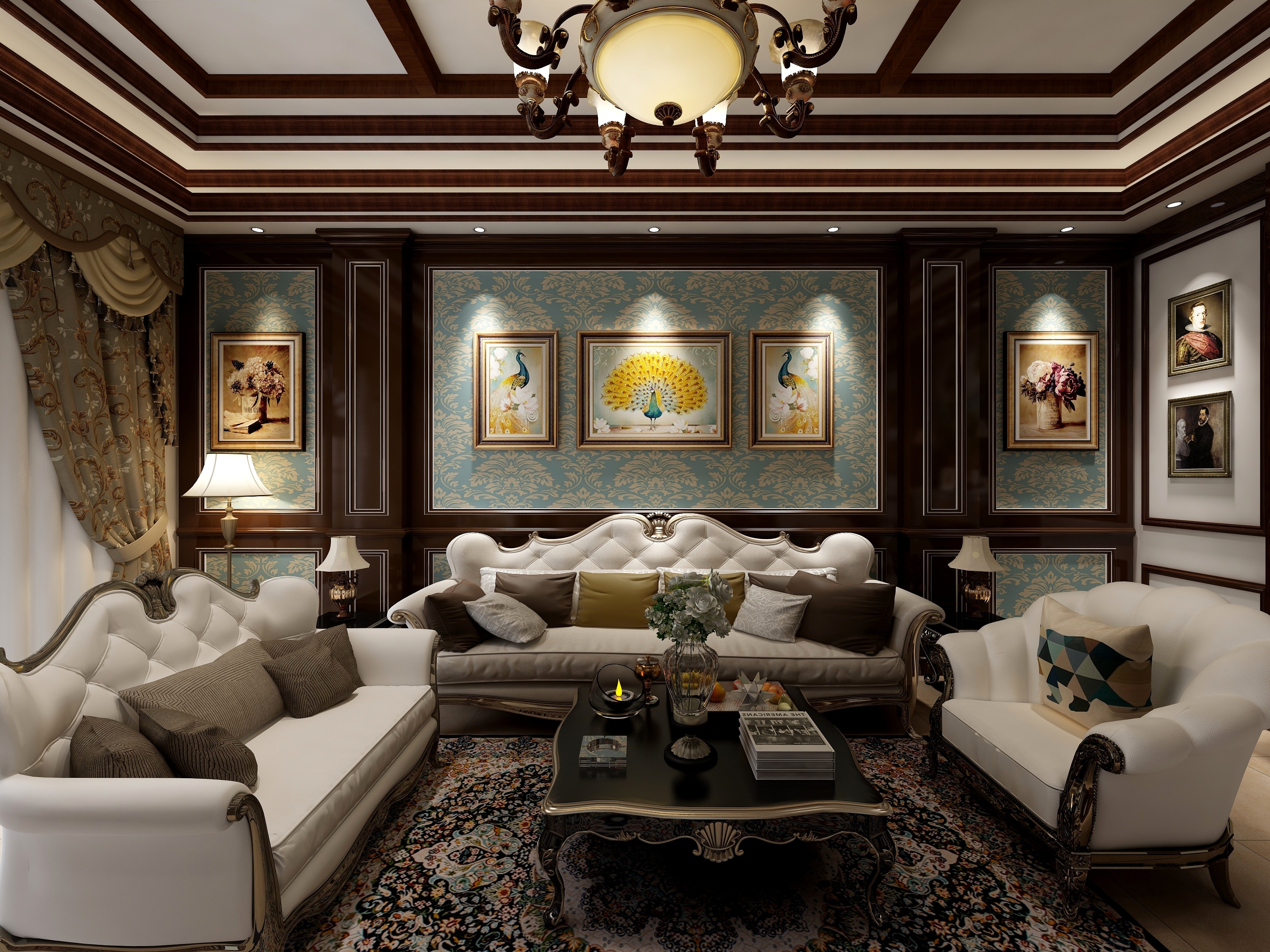 胡明勇-美式客厅-装修设计方案