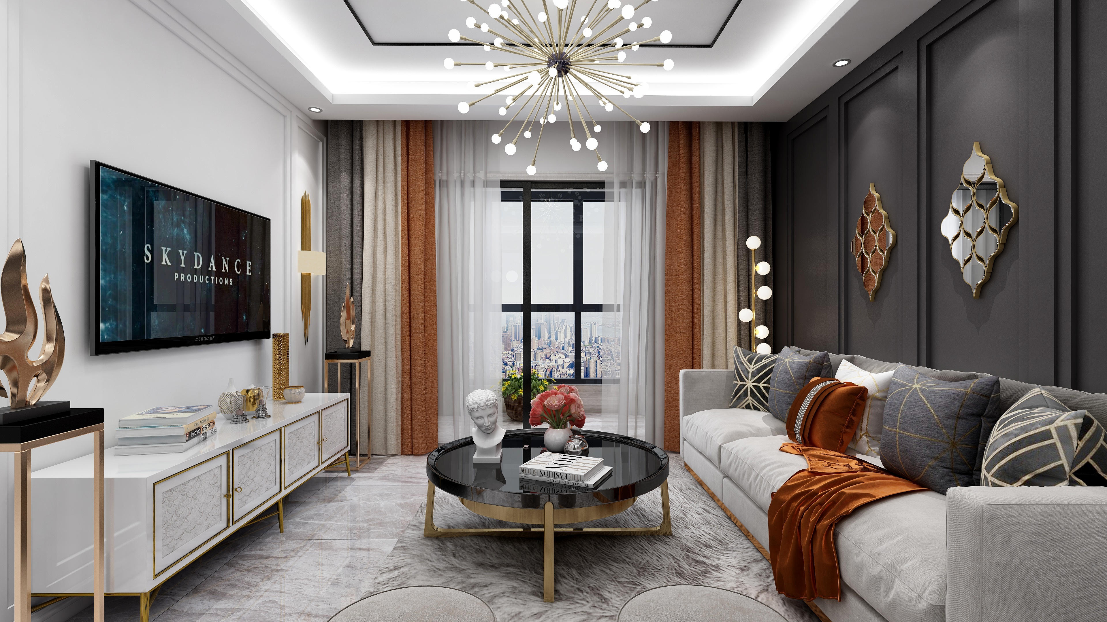 陈辉-黑白现代装修效果图