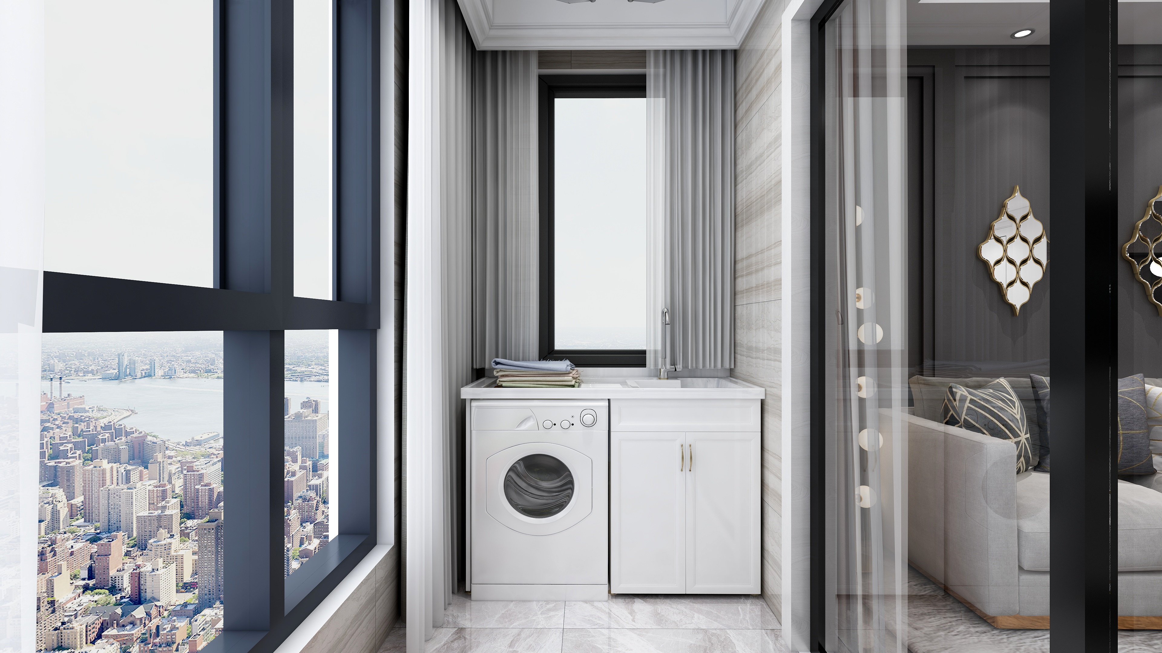 陈辉-黑白现代装修效果图