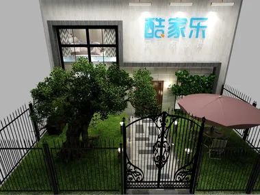 至简名设-文稳康-134方loft客餐厅装修俯视图