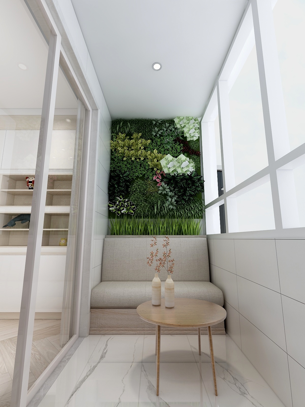 林涵勉-83㎡北欧两居一层阳台装修效果图第1张