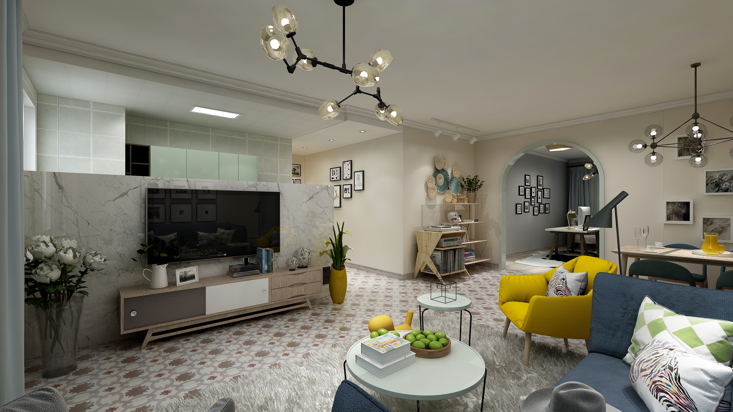 王强-北欧风格150平米-装修设计方案