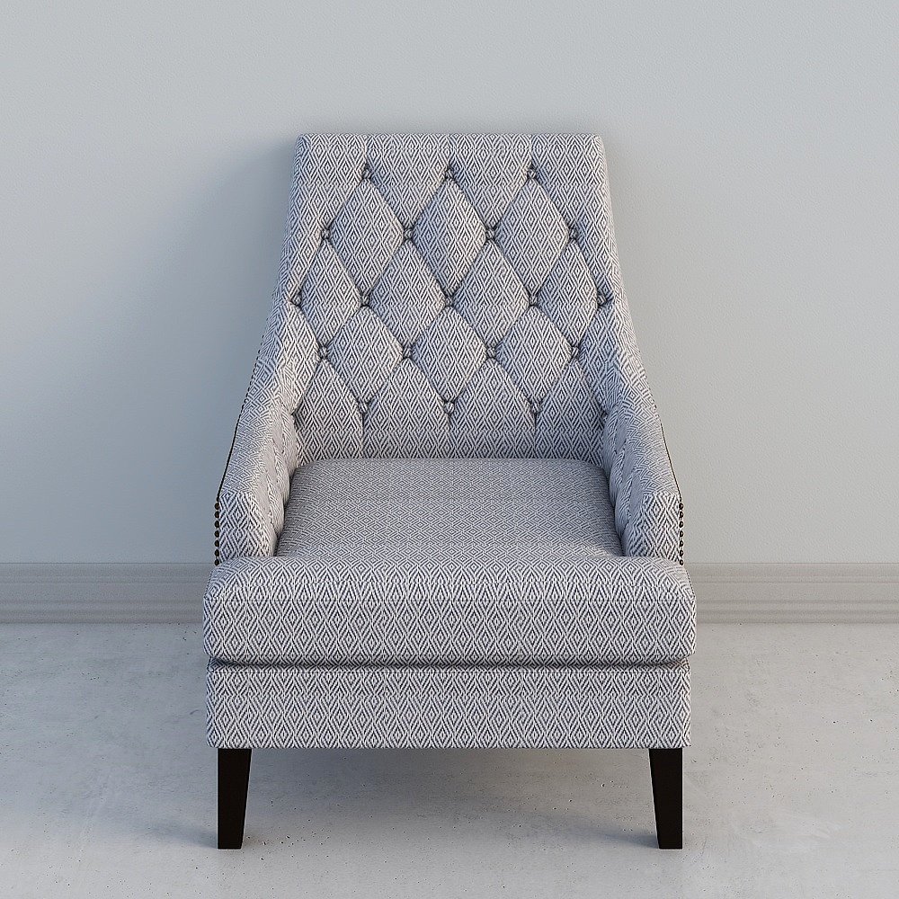 环美雷格西美式现代简约轻奢单人沙发LA1283D模型