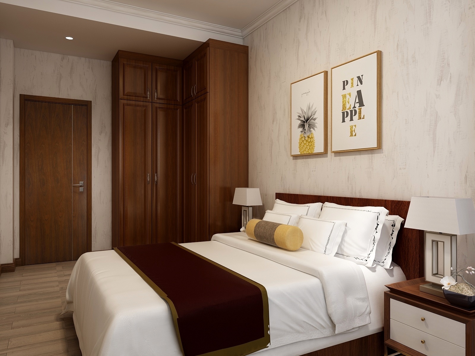 柴娜-116方新中式三居一层女儿房装修效果图第1张