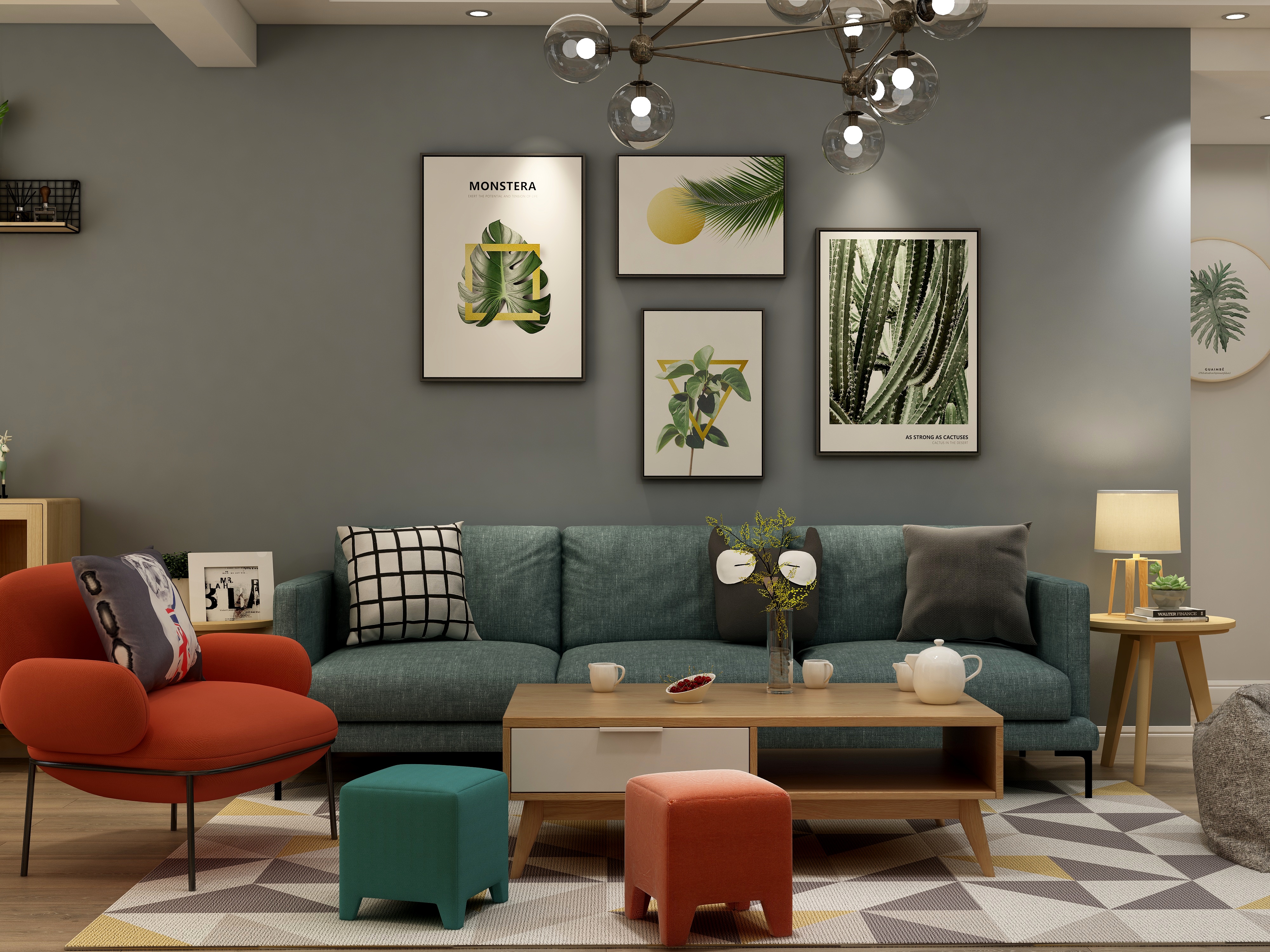 子粲设计-140方北欧三居装修效果图