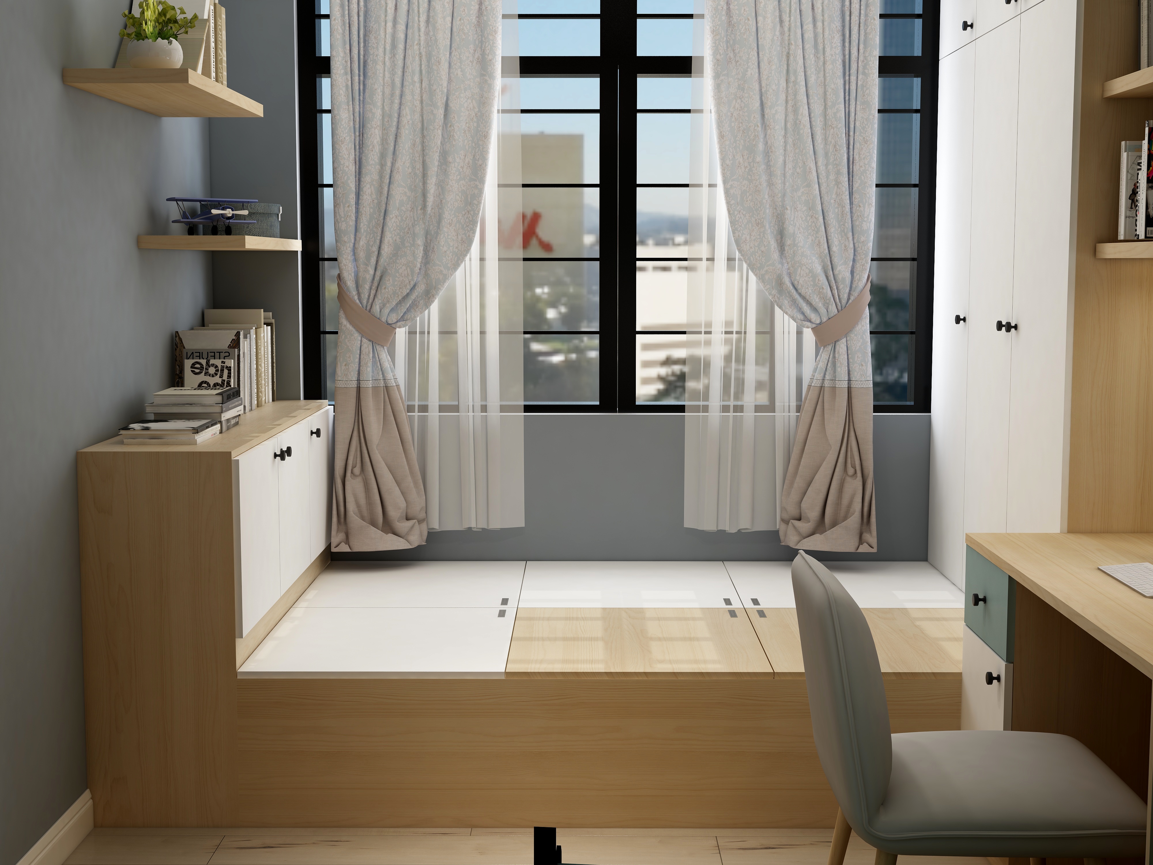 子粲设计-140方北欧三居装修效果图