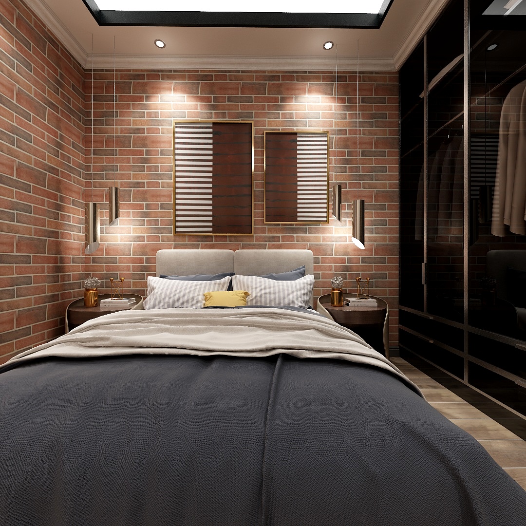 至简名设-文稳康-88方现代两居装修效果图