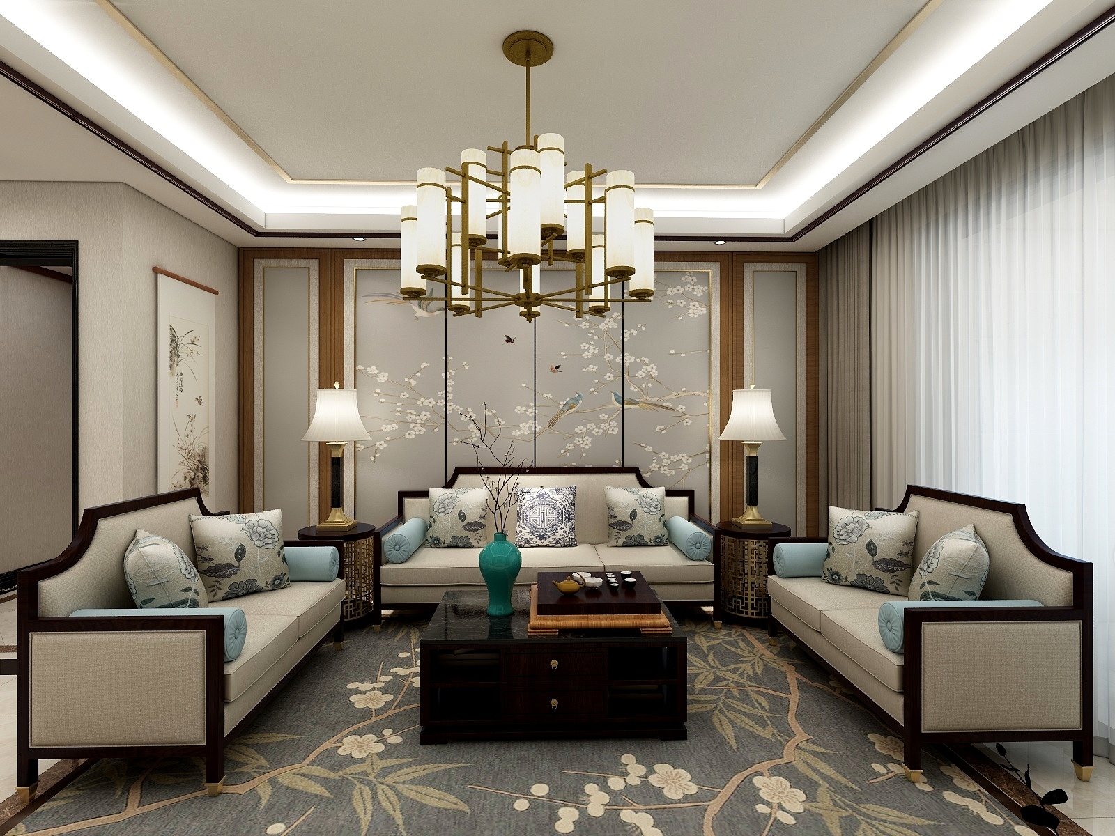 悲喜交加的斌斌-6.帕提欧公馆-新中式-副本-装修设计方案