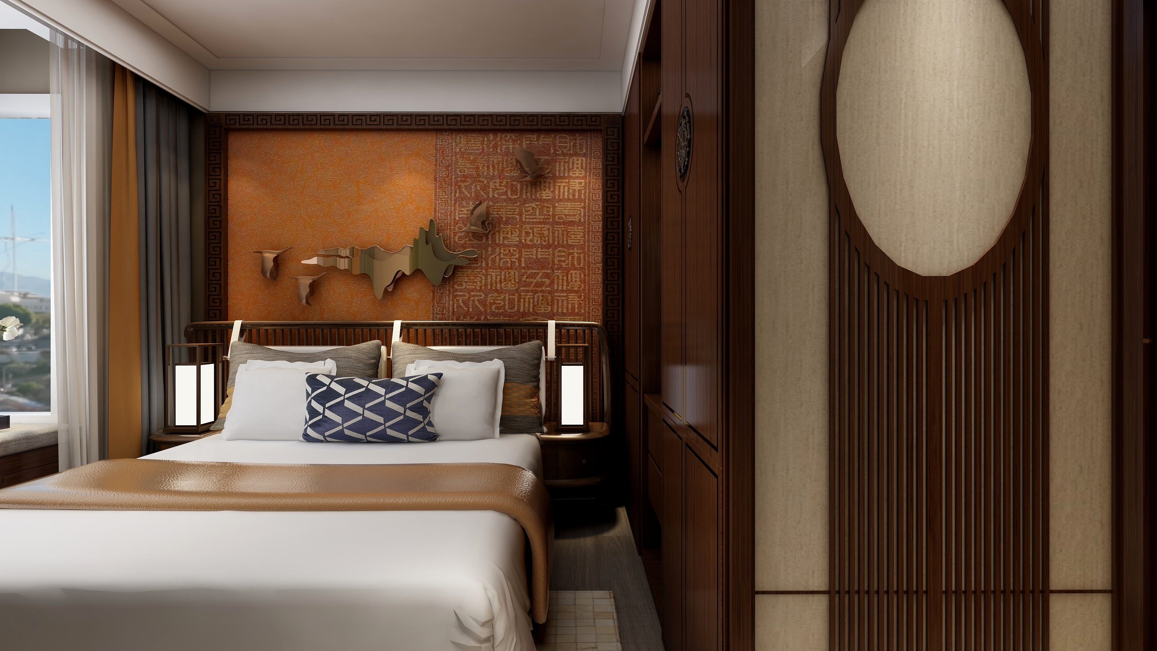 设计-效果图-【鸾】一层主卧装修效果图第2张