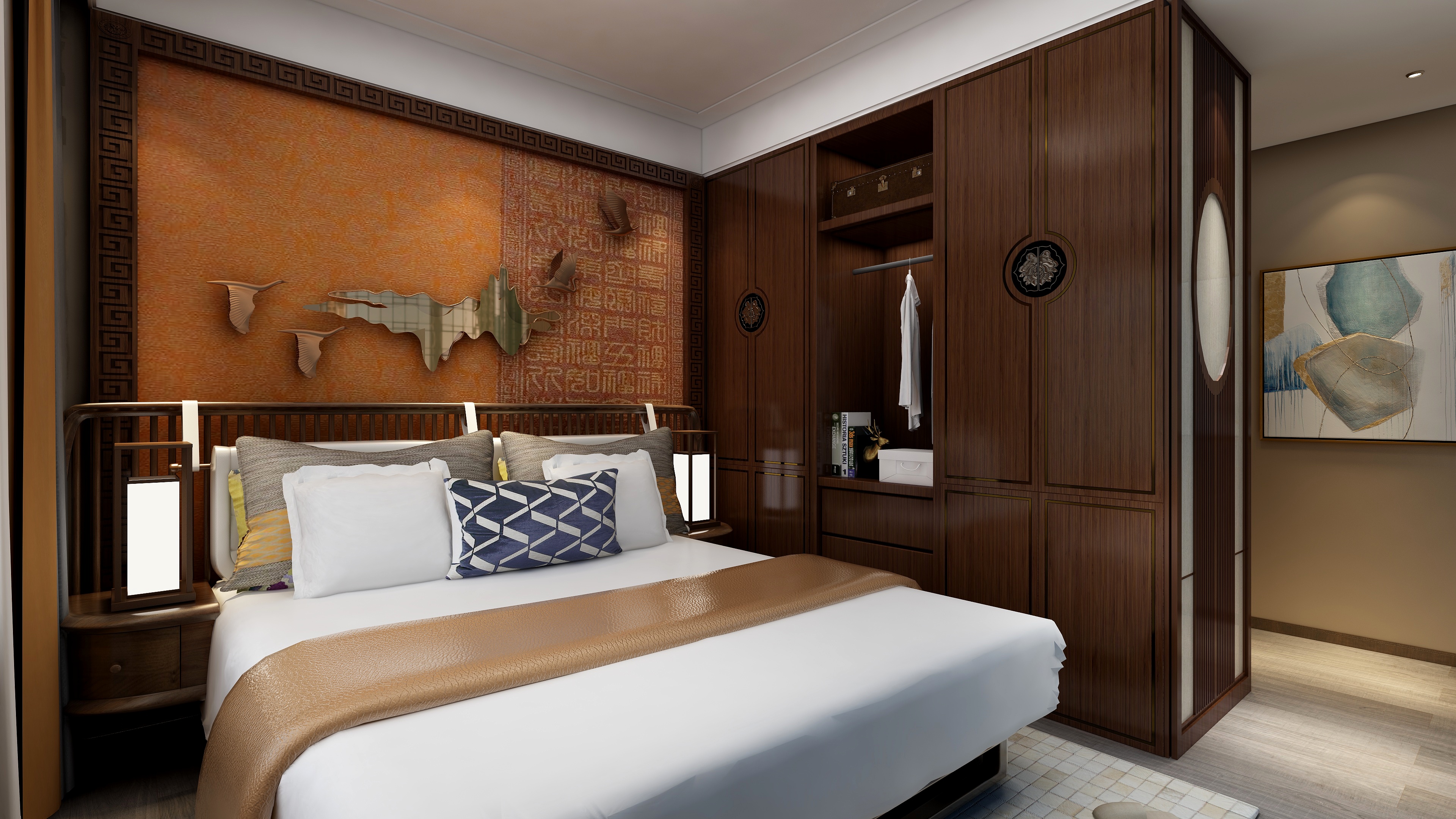 设计-效果图-【鸾】一层主卧装修效果图第1张