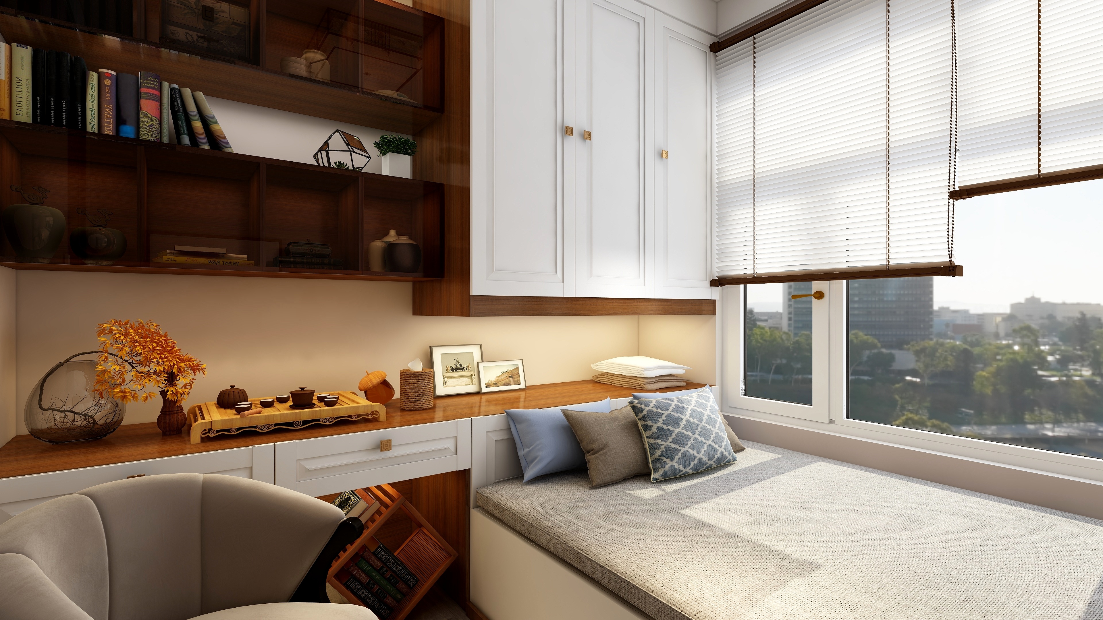 设计-效果图-【鸾】一层榻榻米（生活）装修效果图第1张