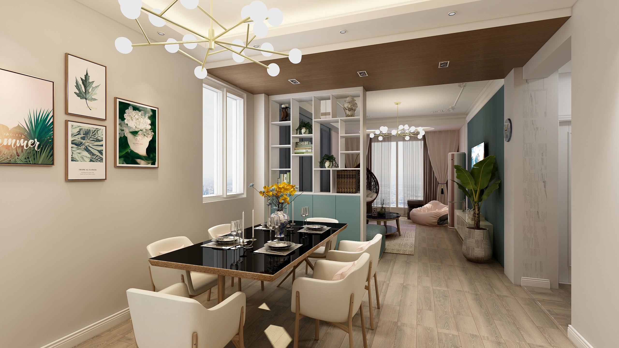 花鱼-莫兰迪混搭100平方-装修设计方案