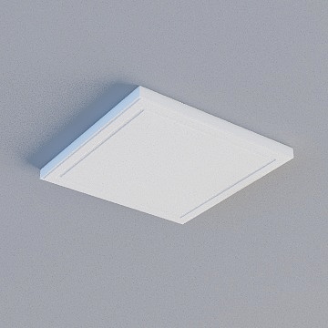 300*300 方板（滚涂）-(J.渠道)纳米纯白 双凸套框3D模型